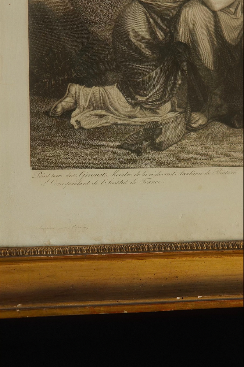 French Engraving After Jacques-Louis David's Belisaire | After The Celebrated 1781 Painting Depicting the Exiled Byzantine General Belisarius Recieving Alms