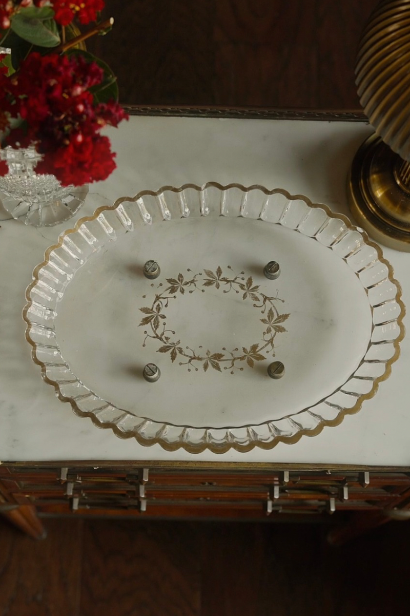 19th C. Hand Painted Vanity Tray