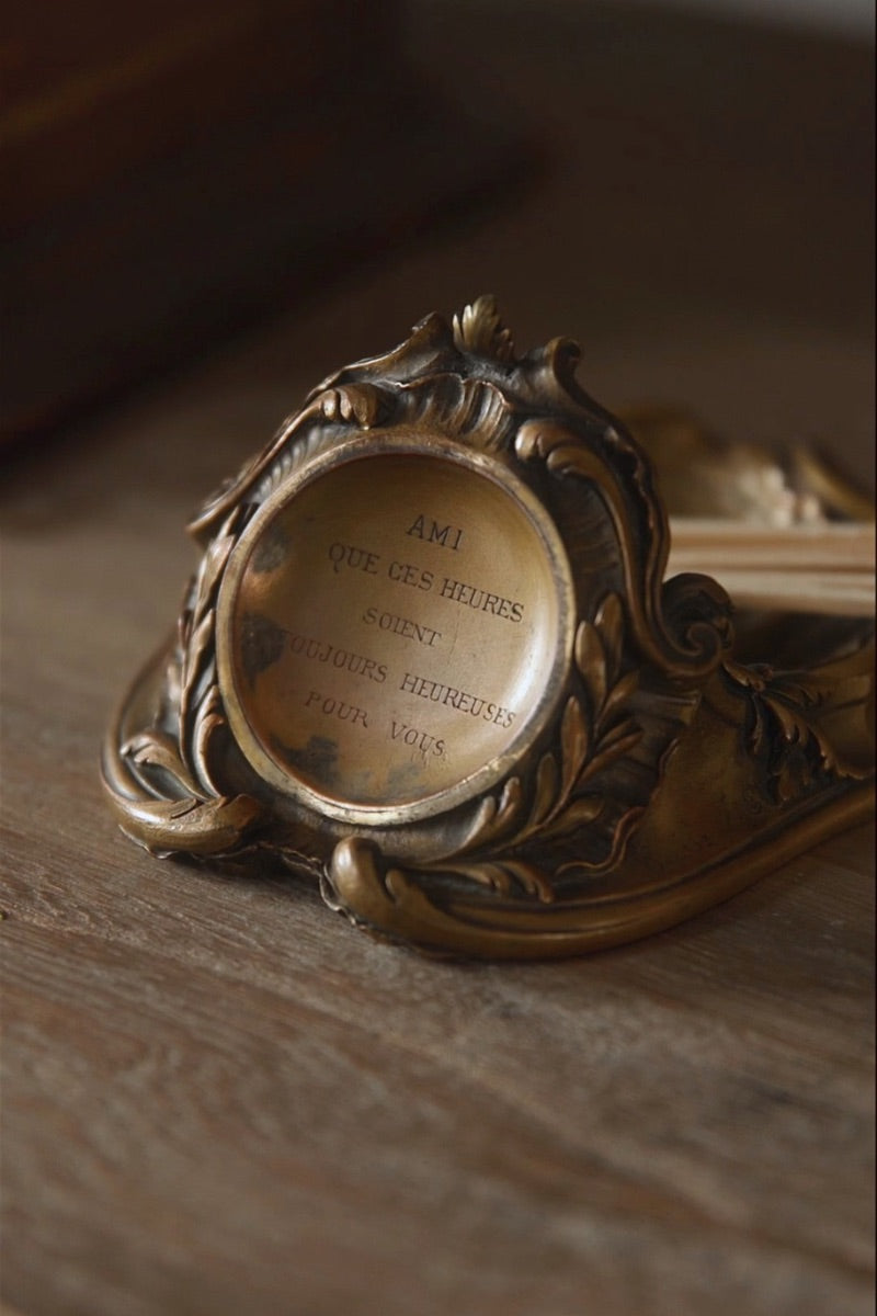 French Rococo Revival Bronze Vide-Poche or Calling Card Dish, Late 19th Century