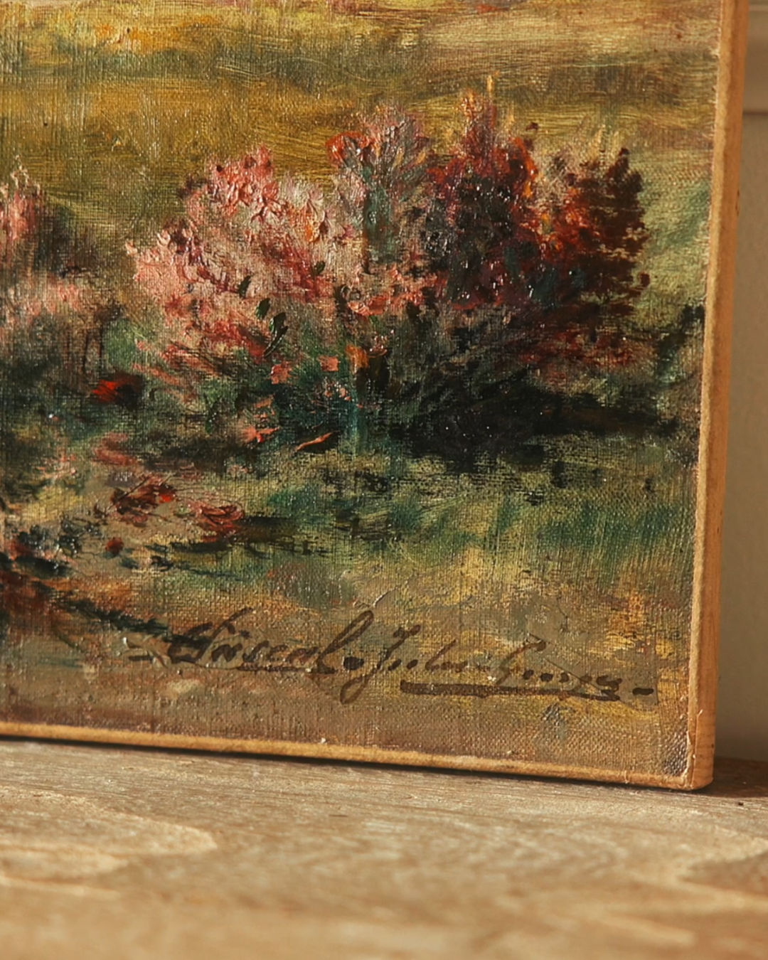 Sporting Dog Landscape Oil on Canvas — Late 19th Century, Continental Europe