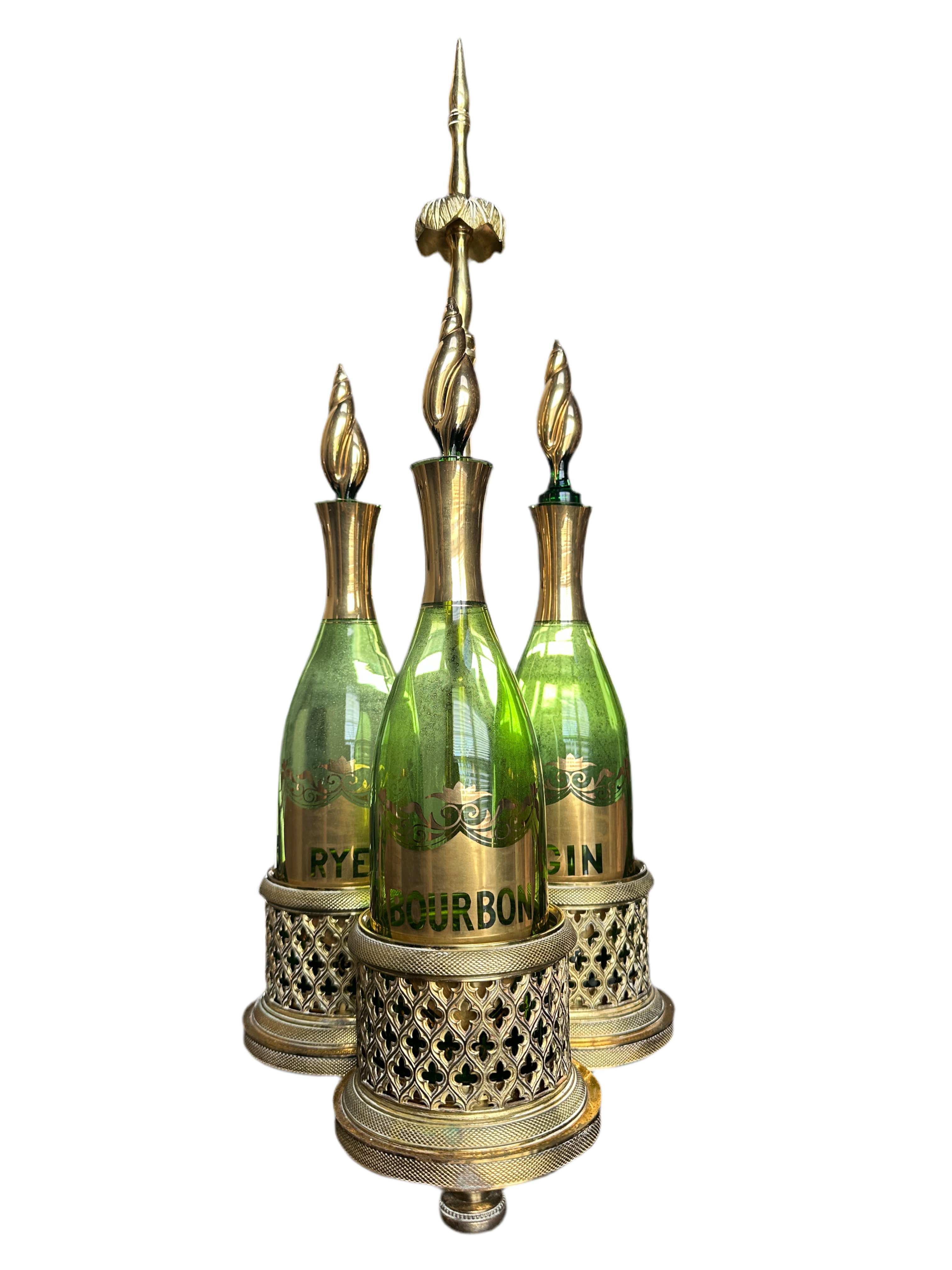 19th Century Paris Stamped Bronze and Crystal Tantilus