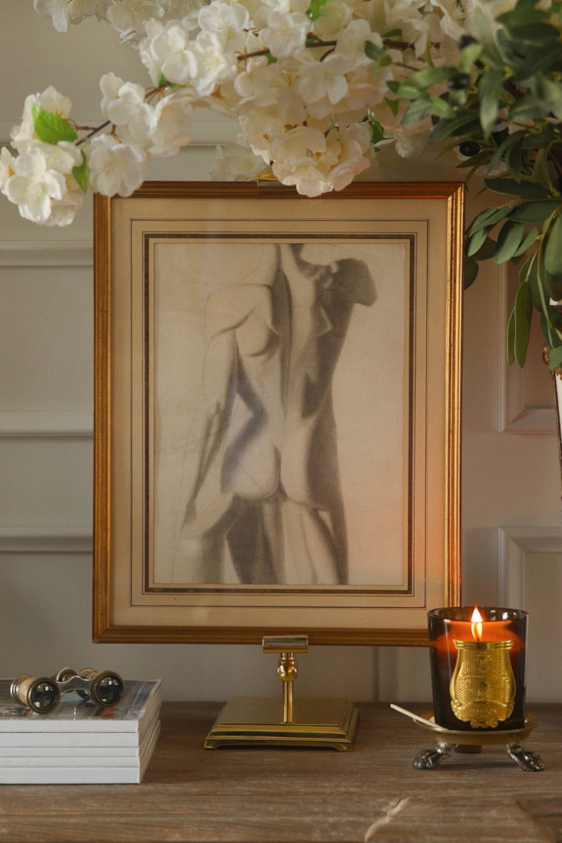 Framed Charcoal Female Figure Study