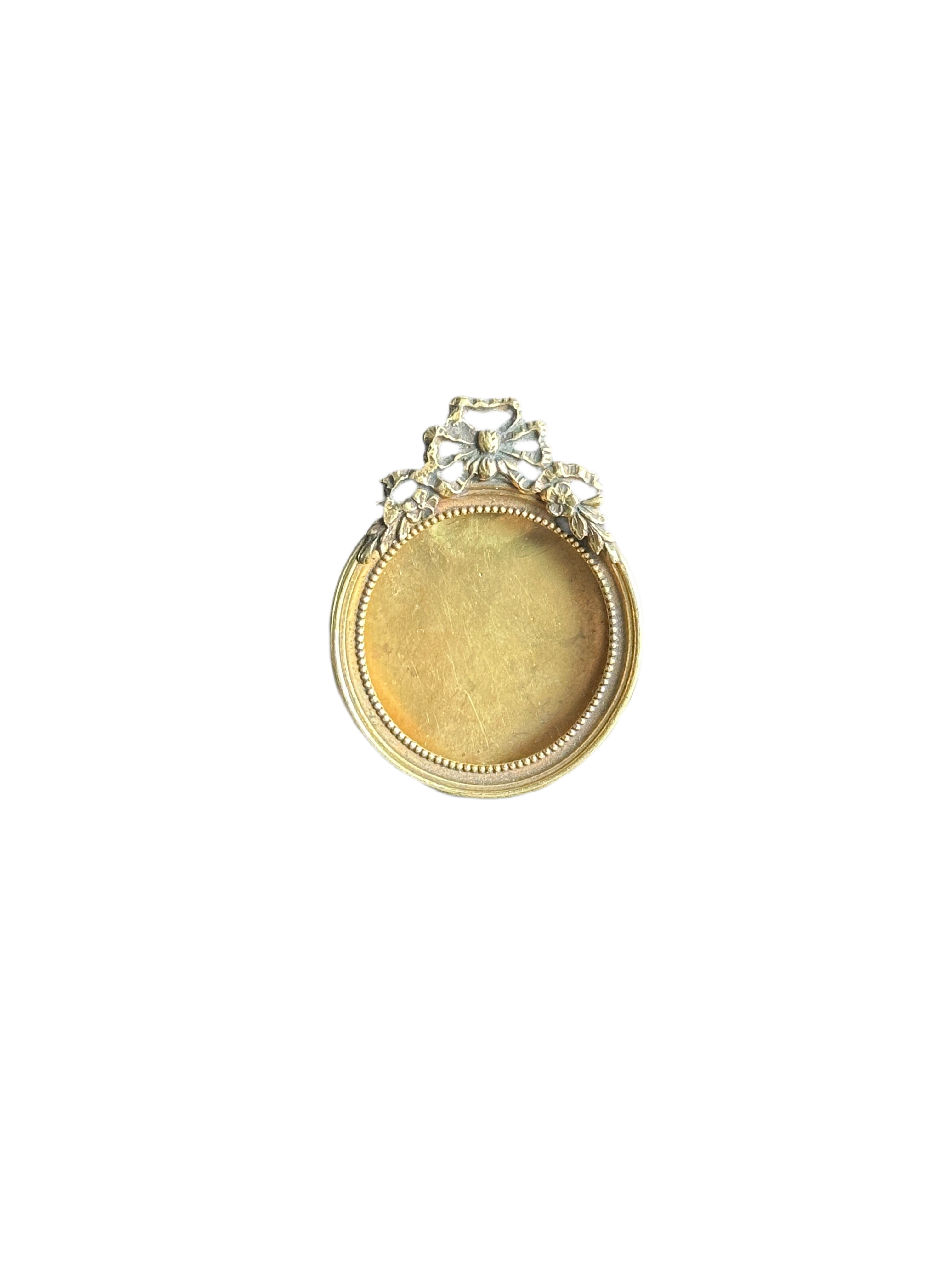 19th Century Petite Bronze Bow Frame