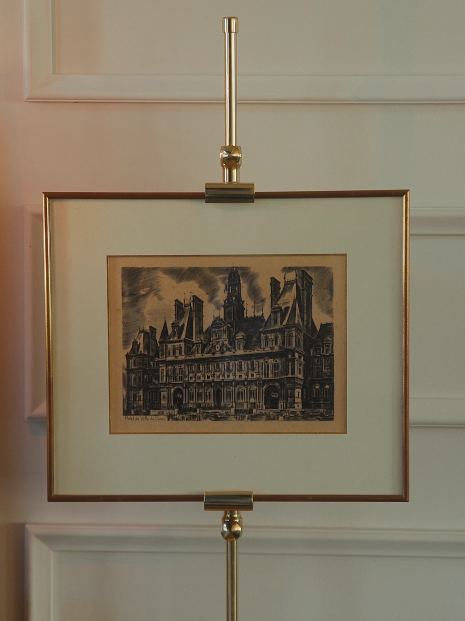 Early 20th-Century Architectural Print — Hôtel de Ville de Paris