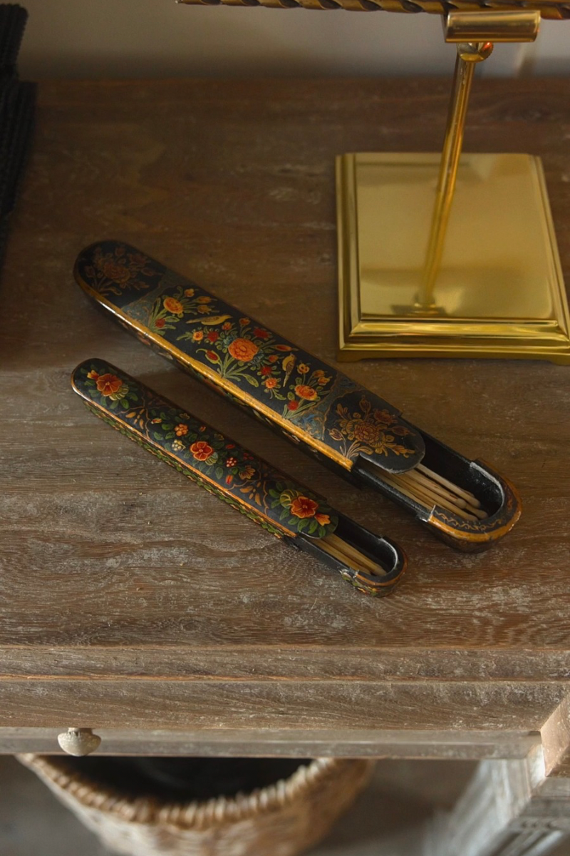 Small Hand Painted Pen or Match Box