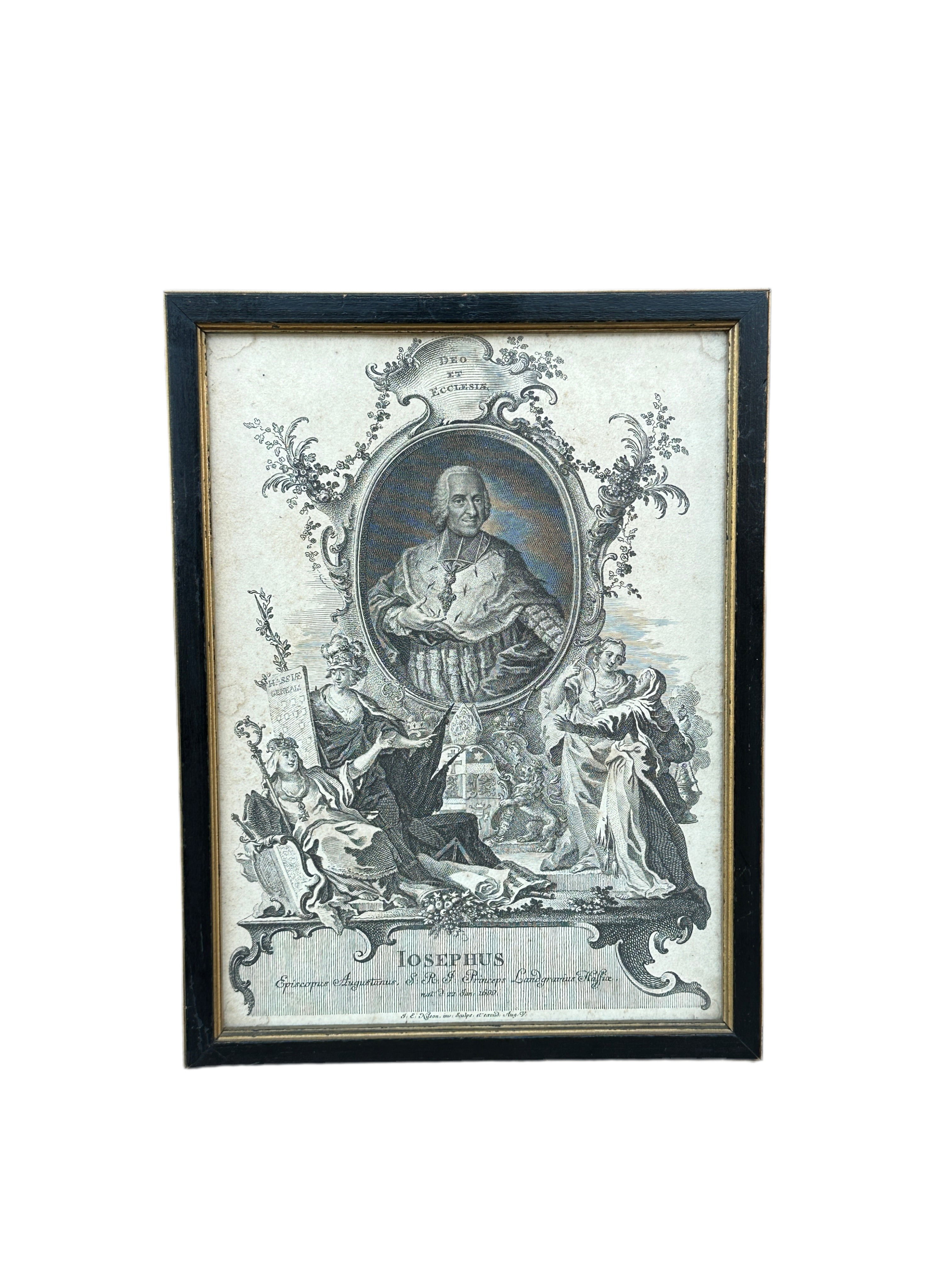 Portrait Engraving of Joseph Ignaz Philipp Von Hesson-Darm
