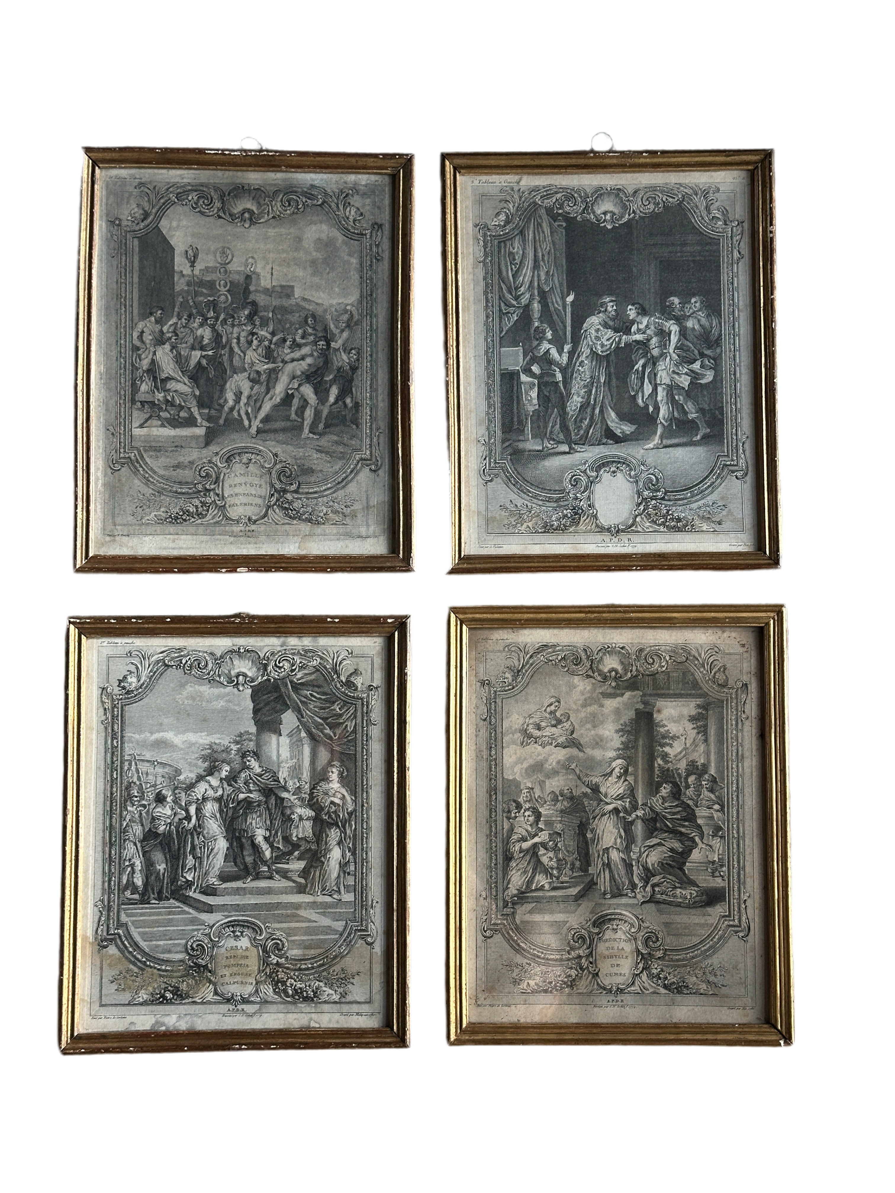 Set of Four 18th Century French Rococo Engravings