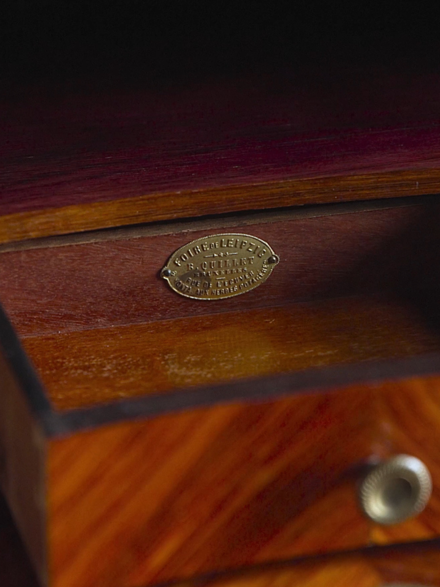 Louis XV Style Marquetry Bureau de Dame by E. Quilet, Paris