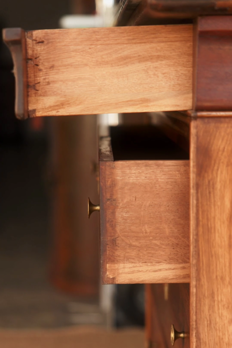 19th Century French Provincial Four-Drawer Commode with Marble Top