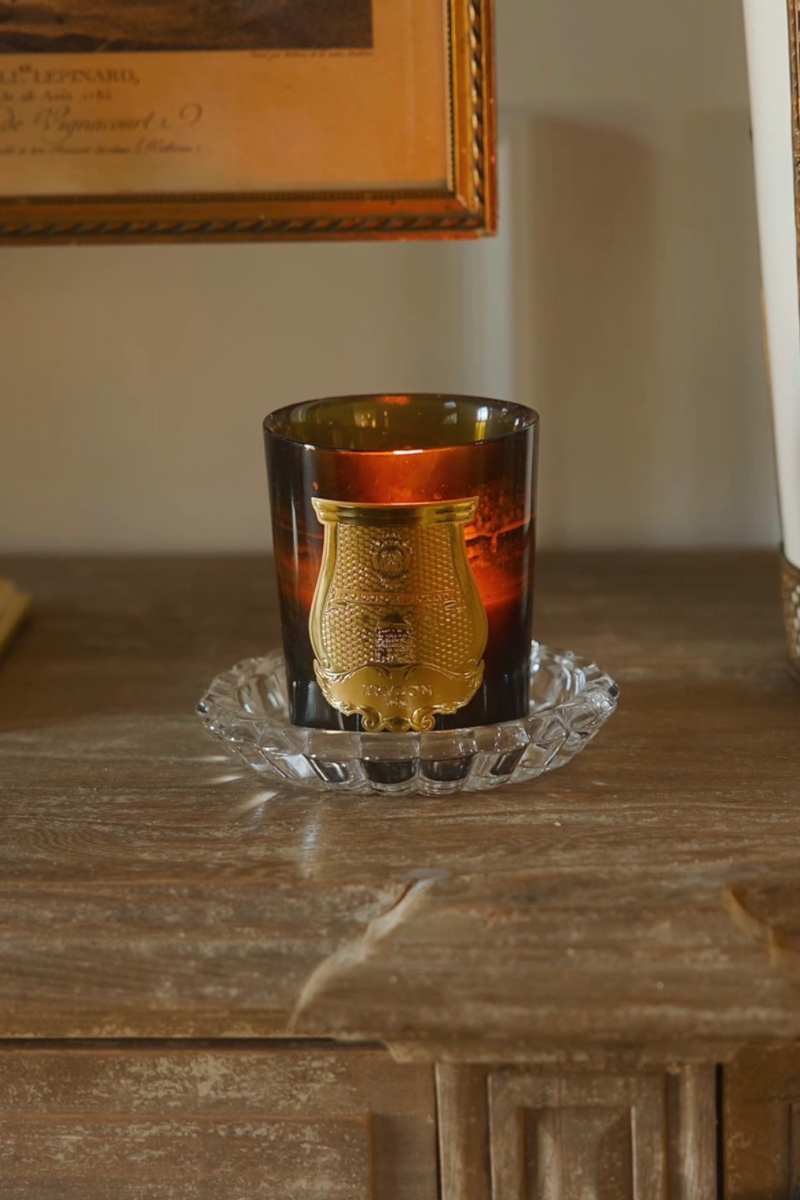 French Baccarat Crystal Scalloped Candle Dish