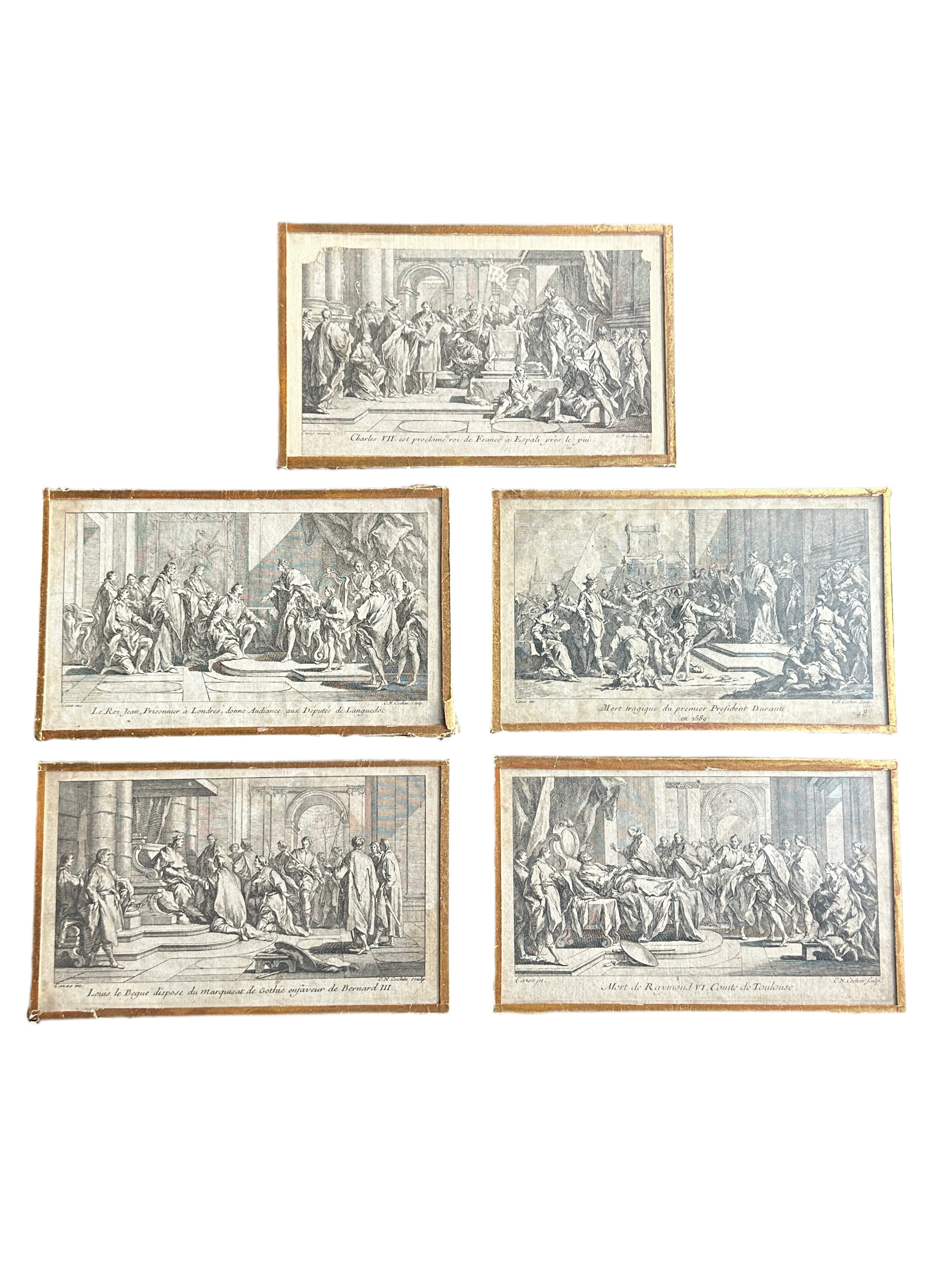 18th Century French Historical Engravings - Royal & Political Episodes