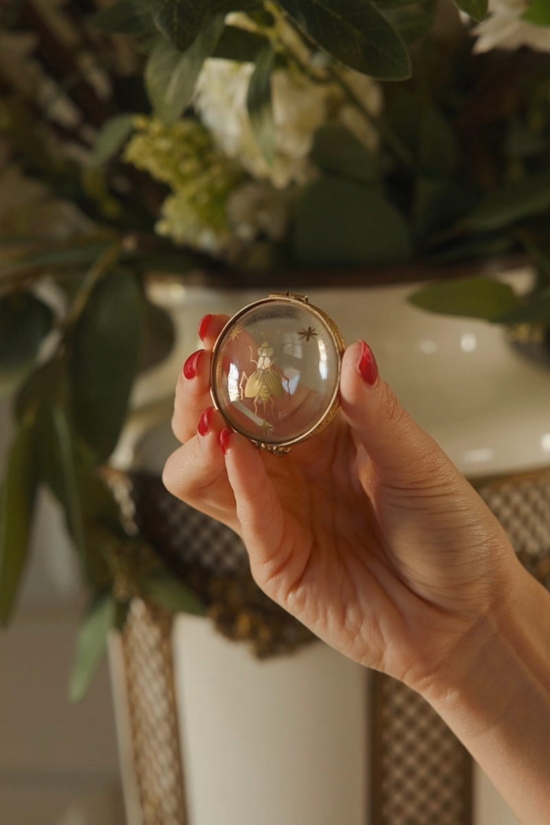 19th C. French Napoleonic Glass Snuff Box