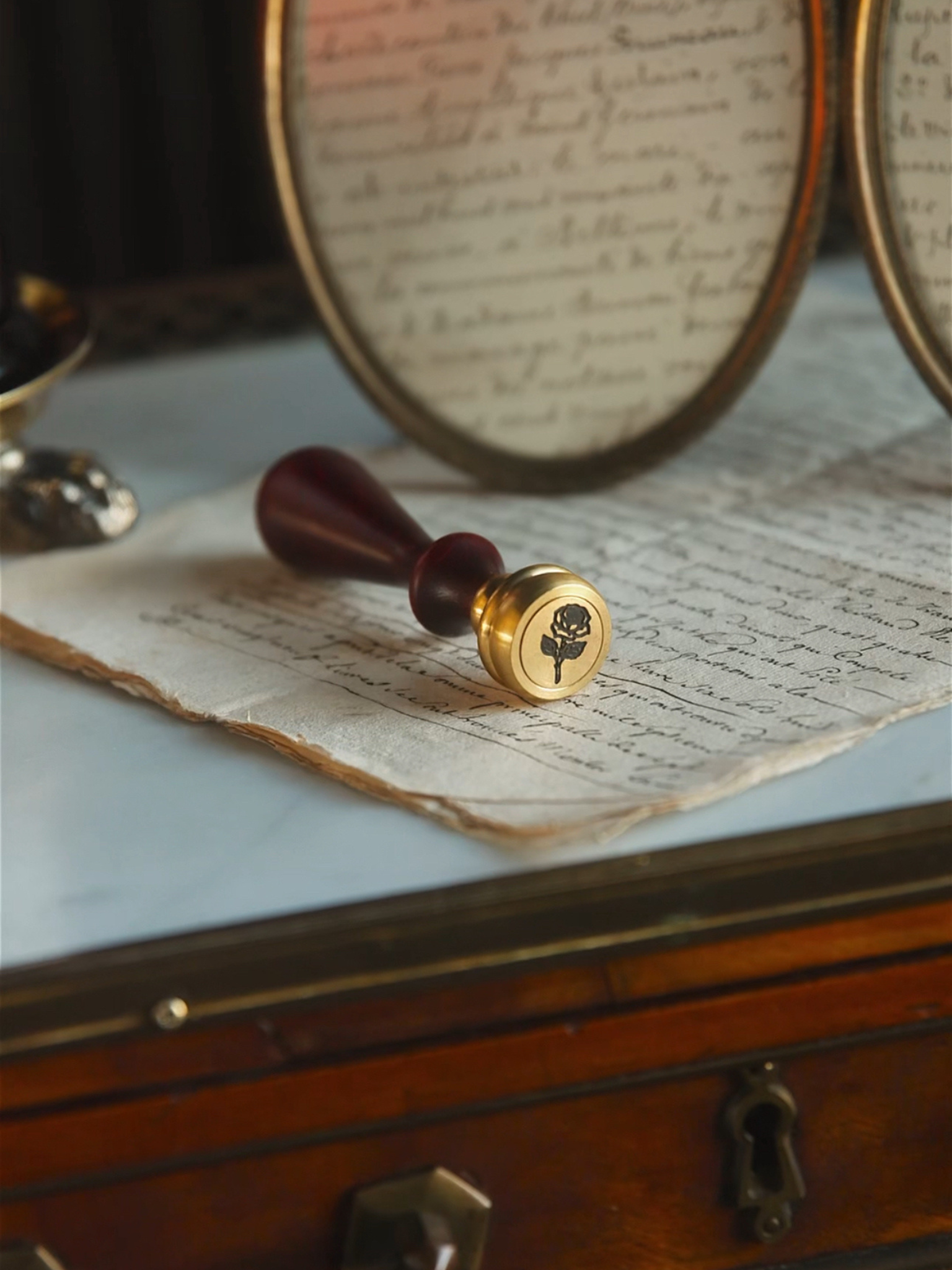 Brass Rose Wax Seal Stamp