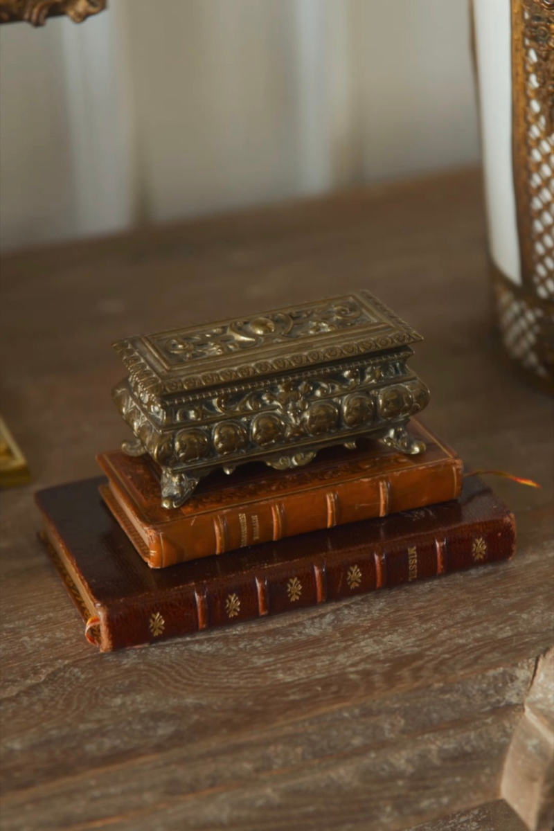 Late 19th Century French Gilt Bronze Stamp or Trinket Box on Cabriole Feet