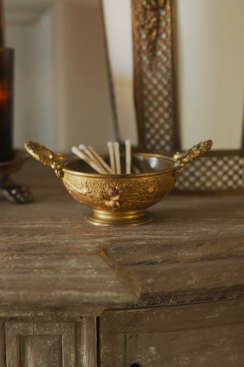 19th C. French Bronze Handled Dish
