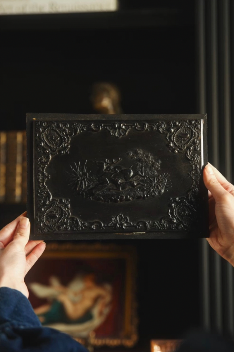 19th Century Decorative French Panel with Hunting Motif