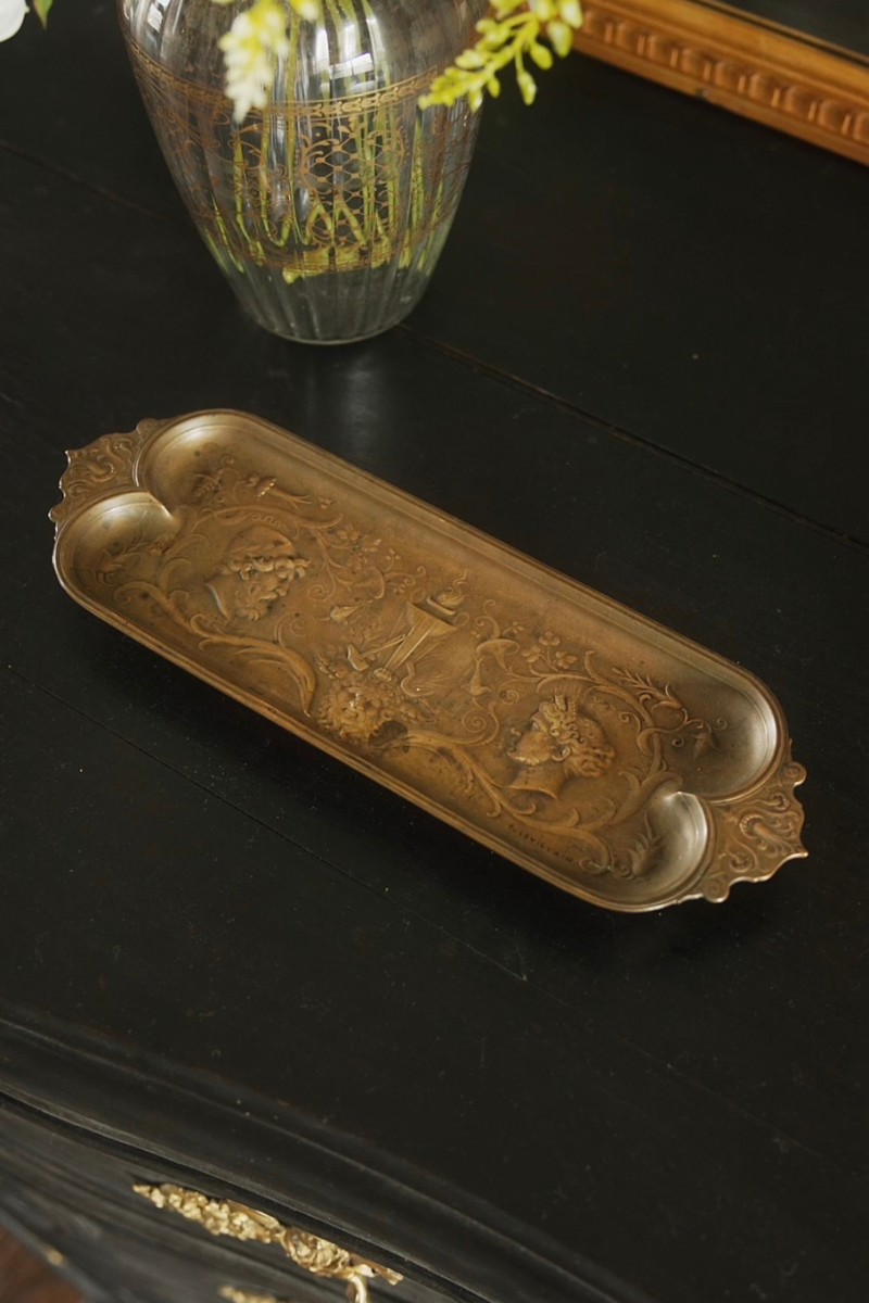 French Bronze Calling Card Tray by Barbedienne | Renaissance Revival, c. 1870–1890