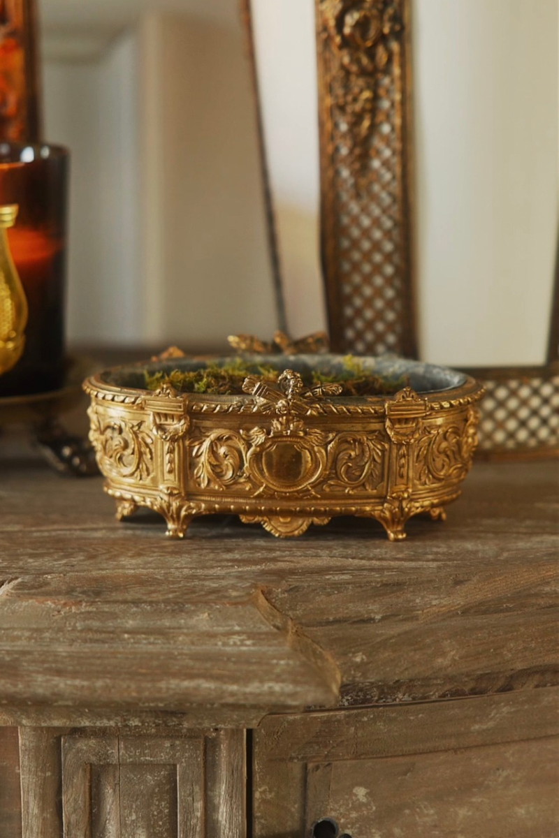 19th Century French Gilt Bronze Jardiniere | Louis XVI Style | Circa 1880