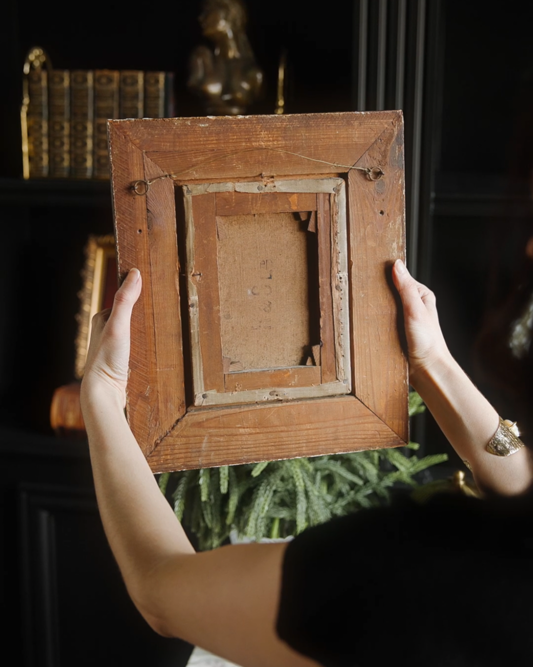 19th Century European Architectural Landscape in Original Gilt Frame