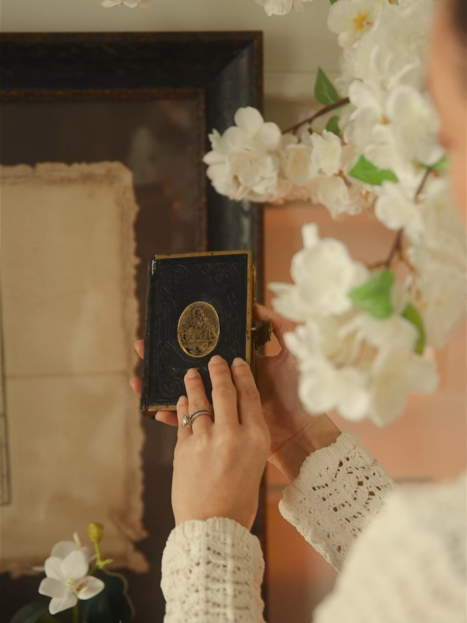 1876 Norwegian Hymnal “Kirke Salmebog” in Brass-Clad Binding