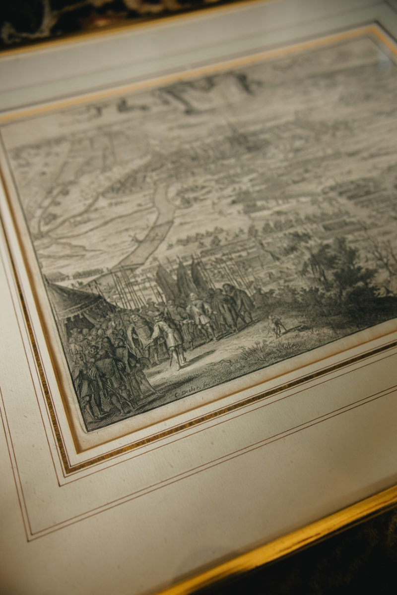 Early French Topographical Engraving of Belle-Marde, Engraved by C. Decker After Dumont, Circa 1680–1720