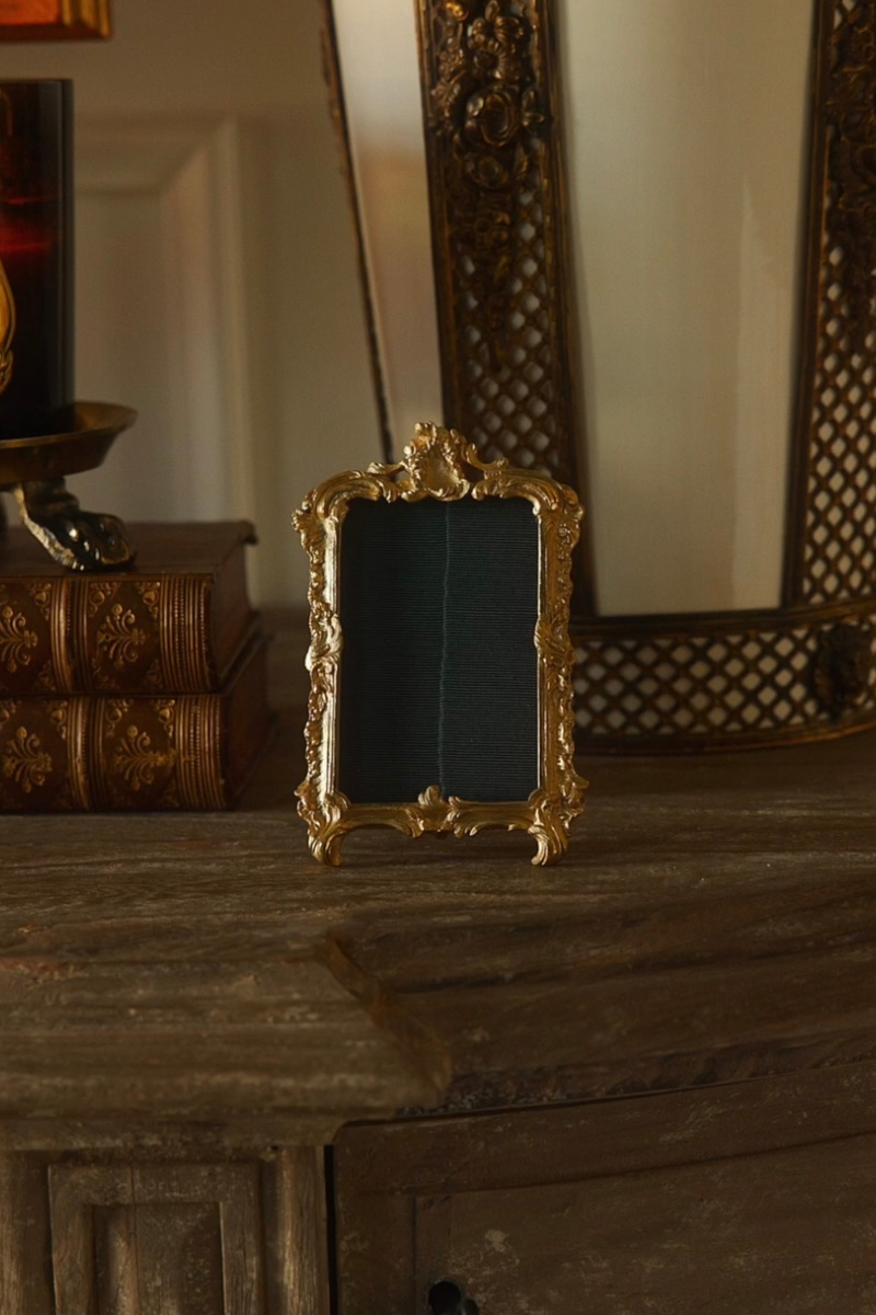 19th C. Antique French Gilt Bronze Portrait Frame