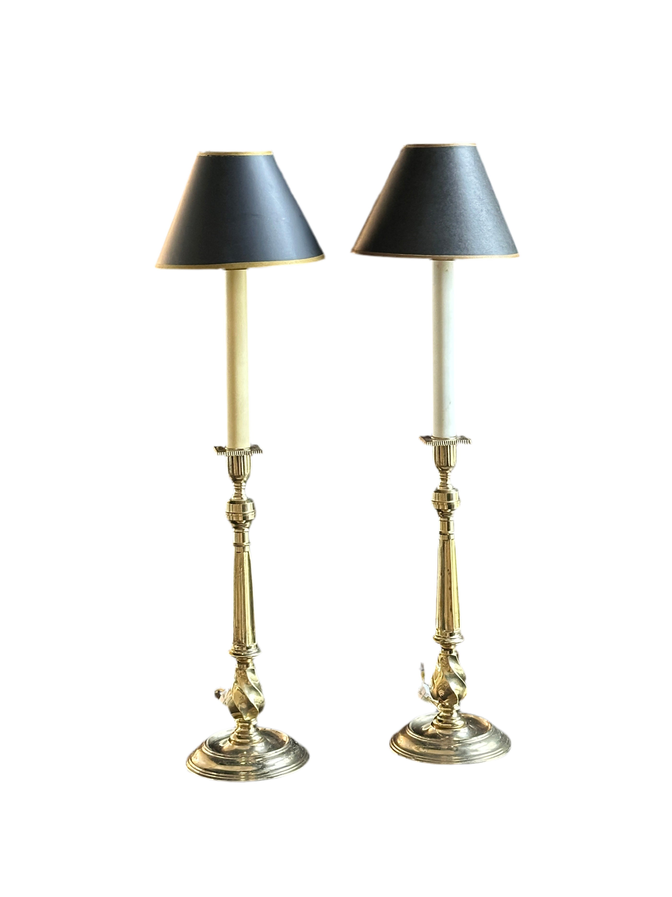 Pair of Neoclassical Style Banquet Lamps
