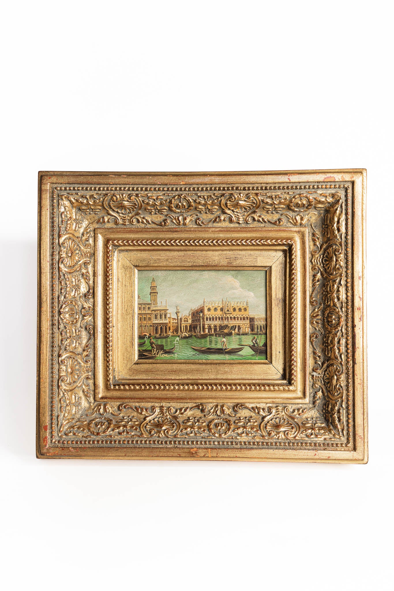 Certified Antique Oil of Venice Italy