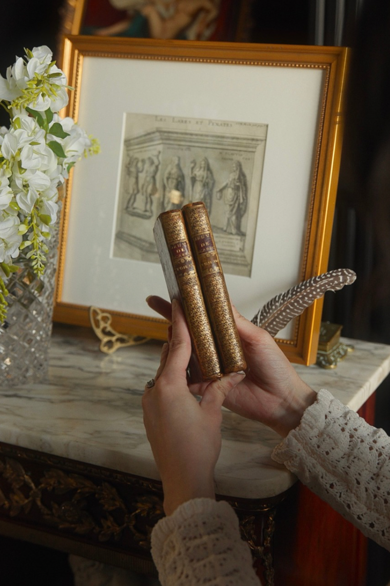 18th Century French Leather-Bound Two-Volume Set of Dernières Œuvres de Scarron, Paris, 1752