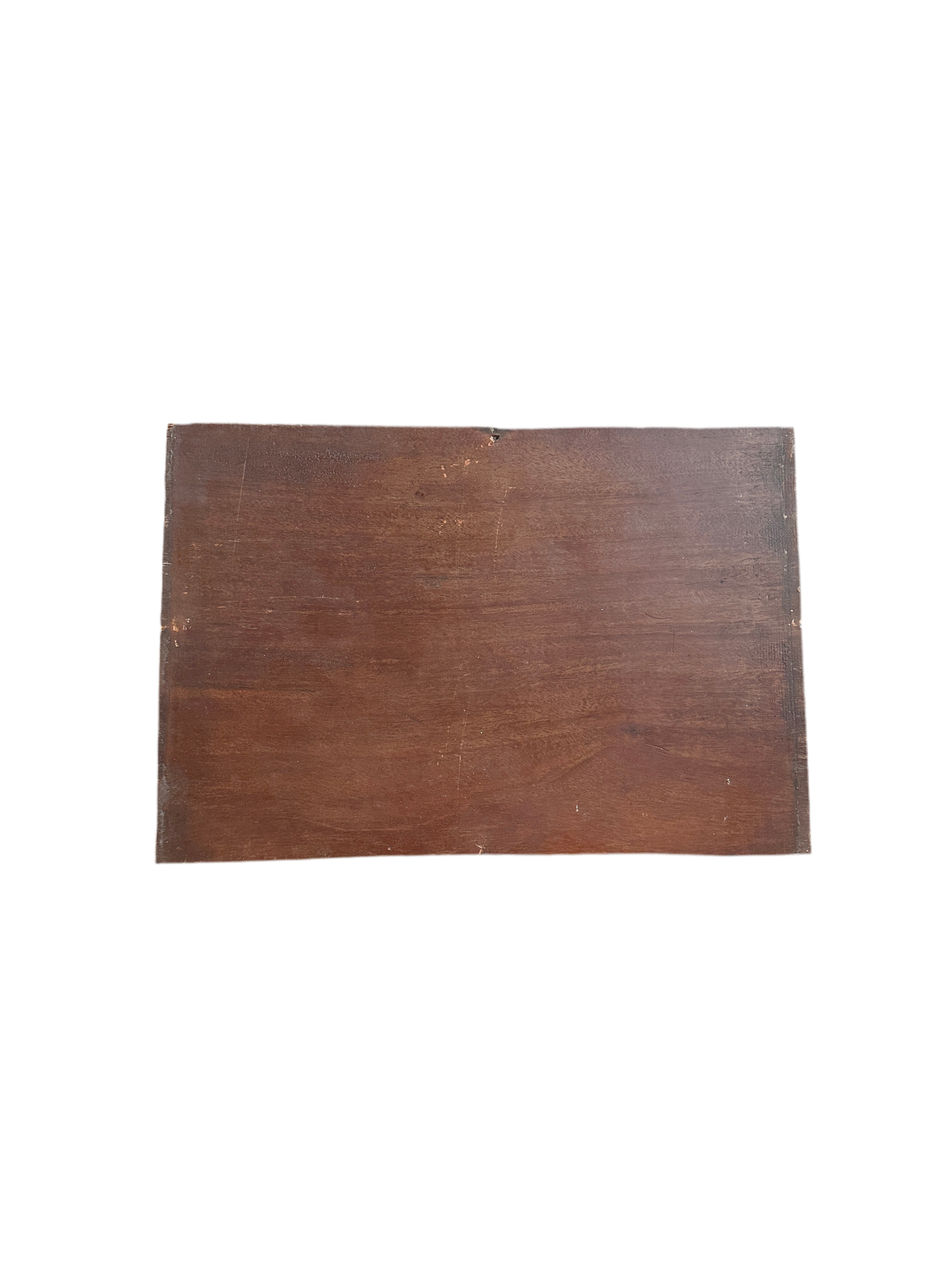 Antique Oil on Wood - "Evening on the River"
