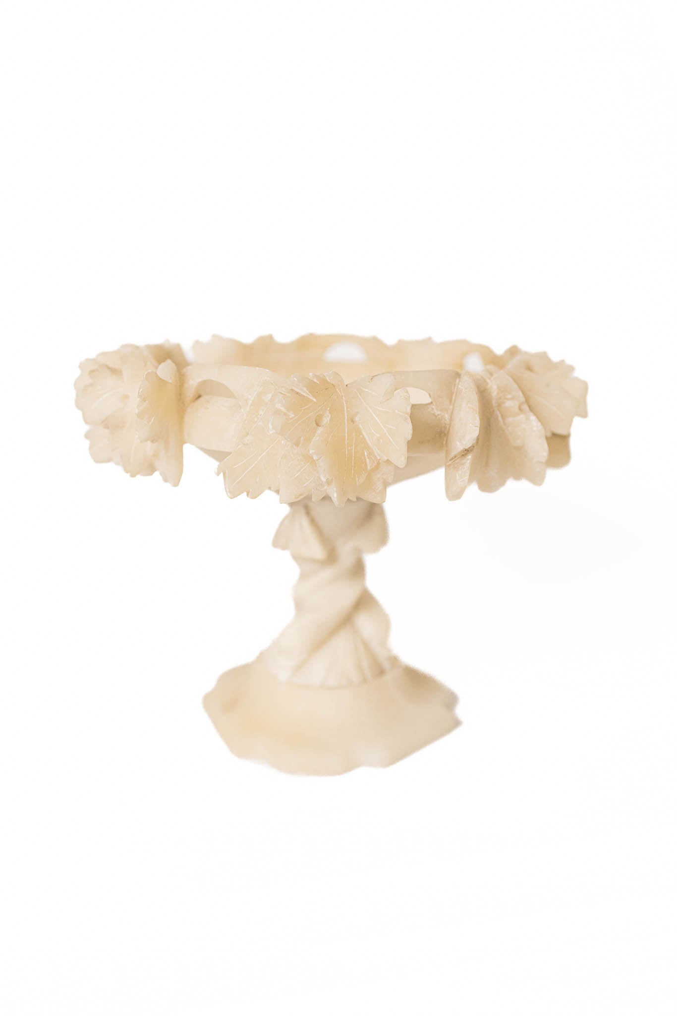 19th Century Ornate Italian Alabaster Compote