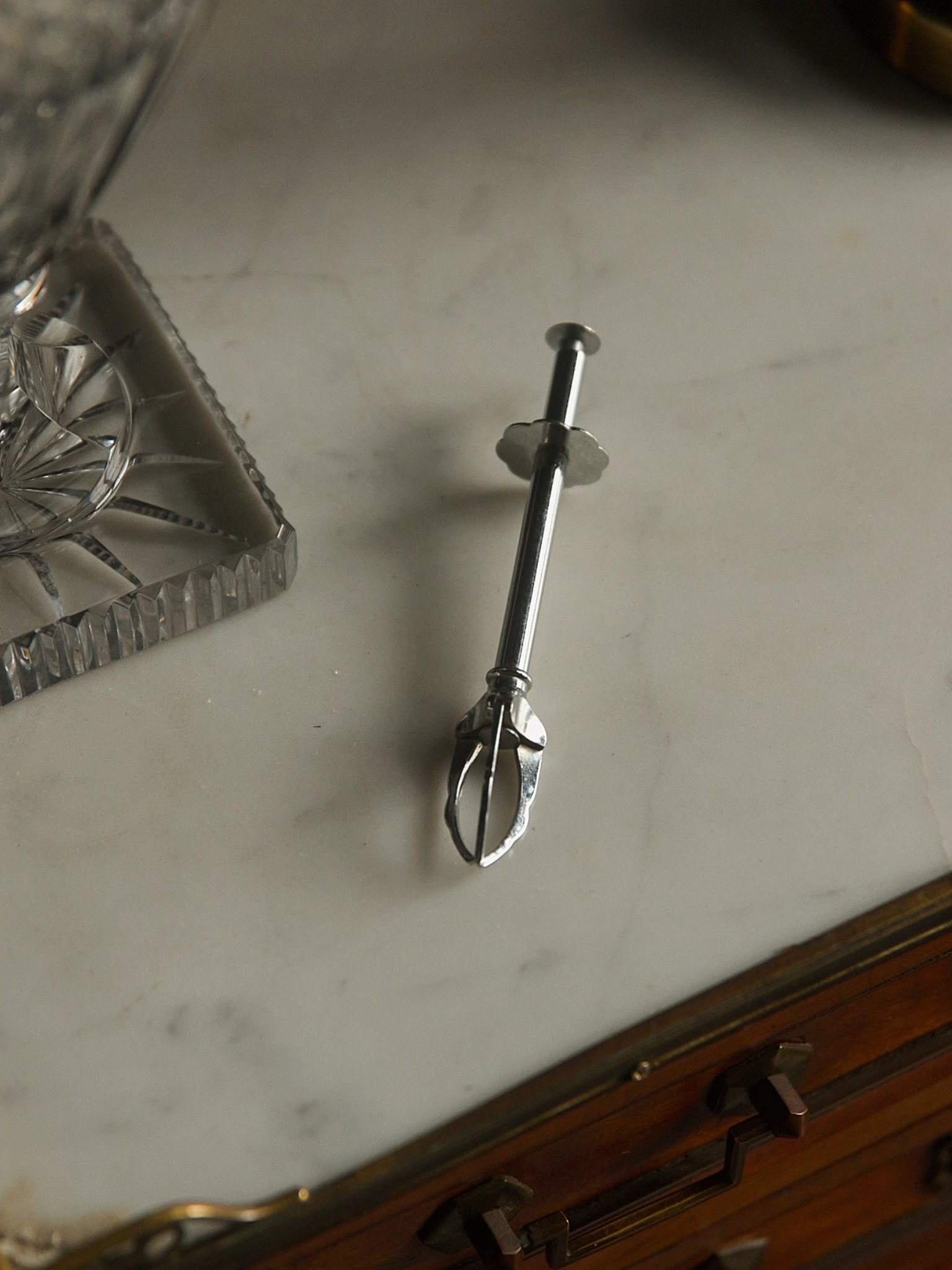 Small Antique French Silver Plated Sugar Tongs