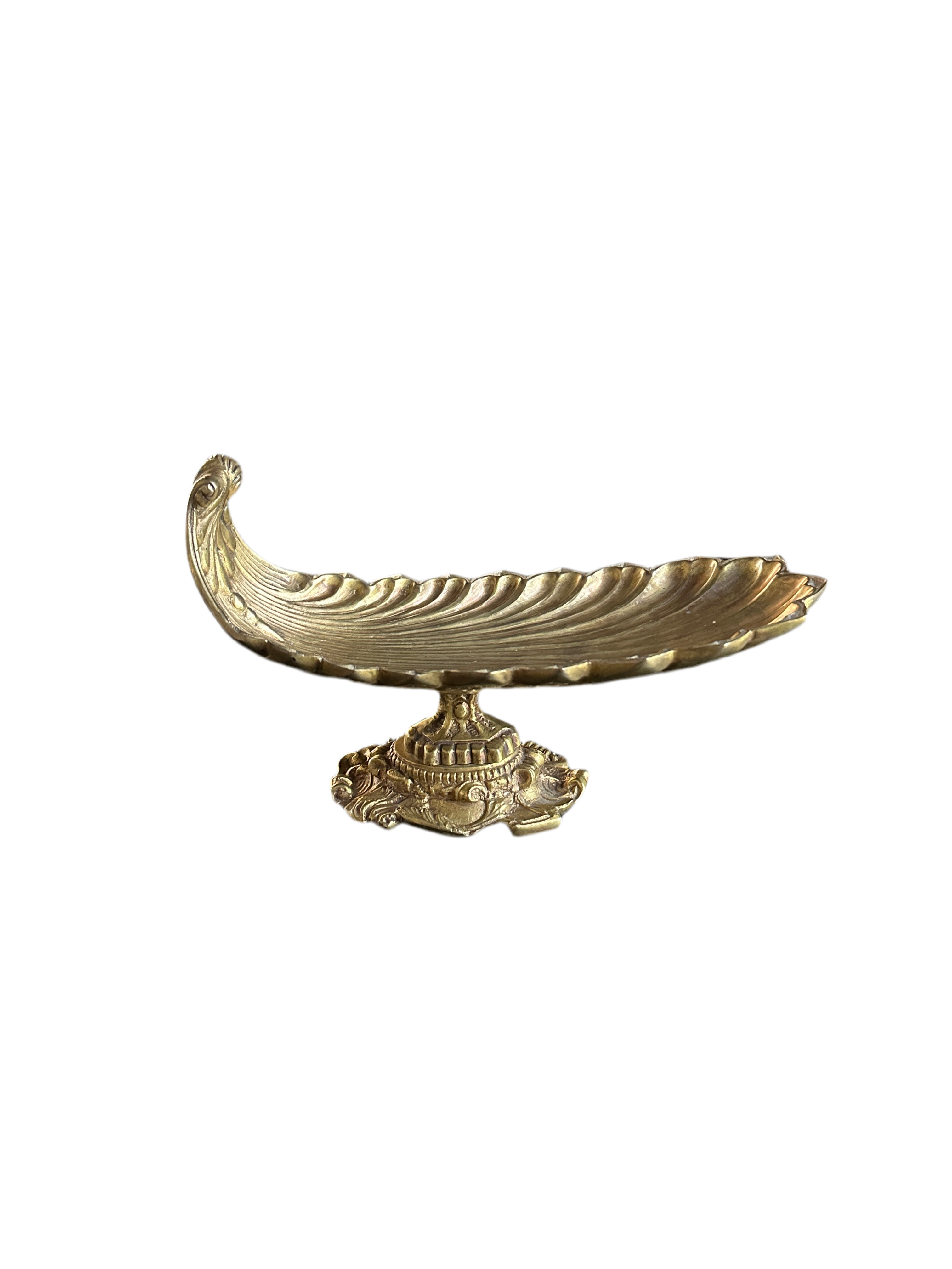 Antique Brass Nautilus Dish