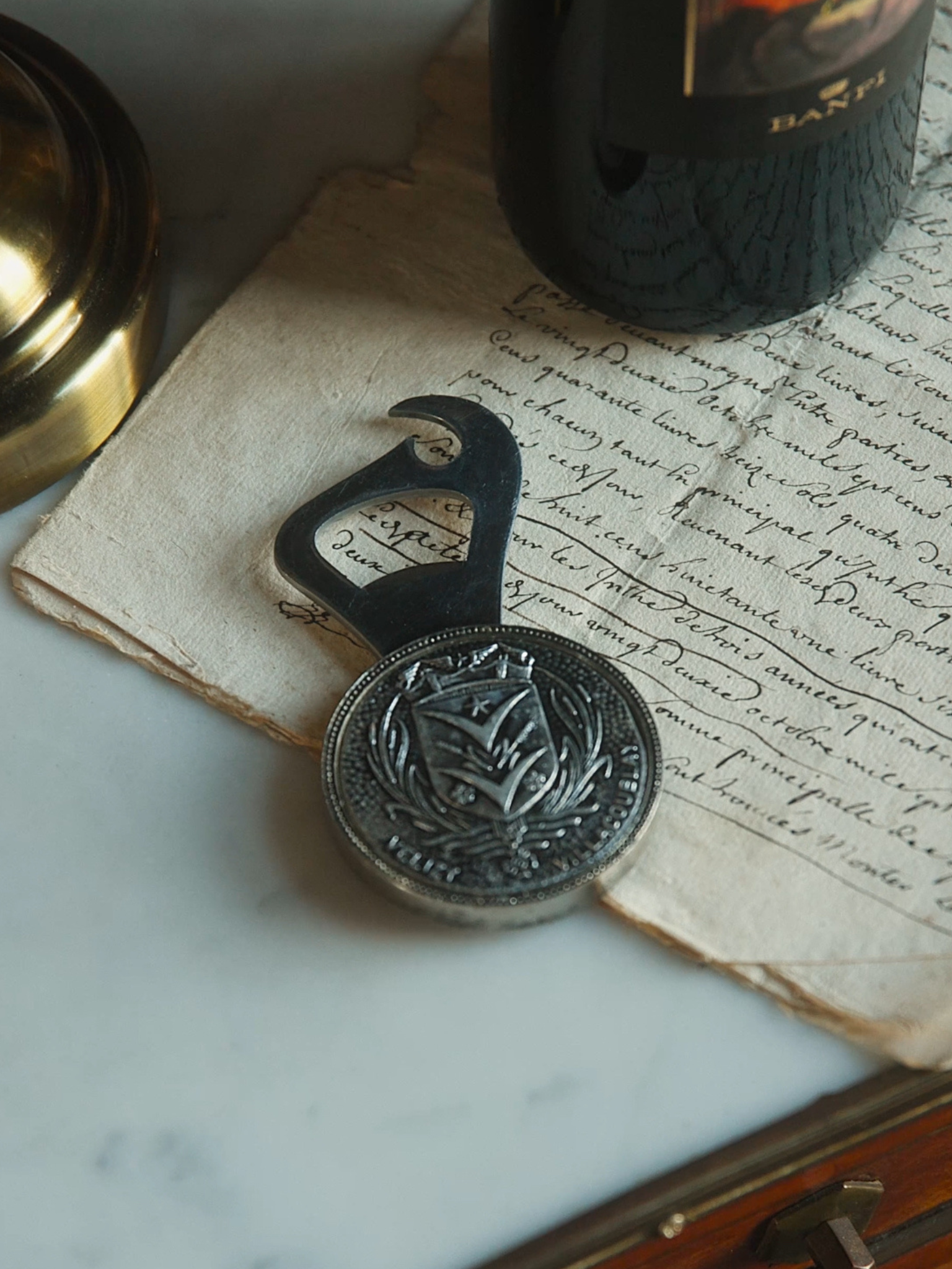 Vintage French Heraldic Bottle Opener – Vélizy-Villacoublay Crest