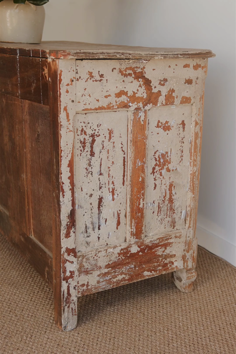 19th Century French Provincial Serpentine Commode with Original Painted Patina