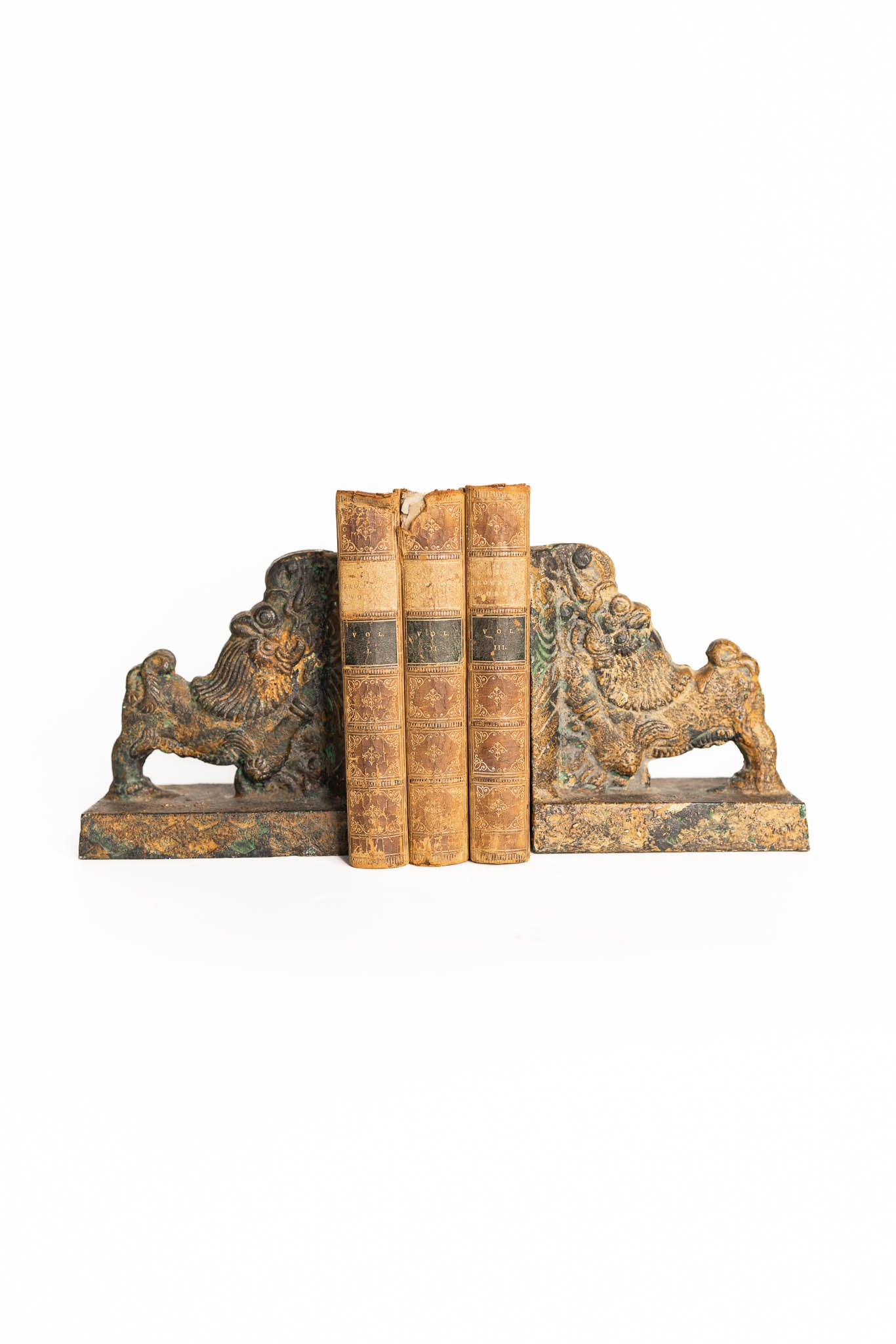 Antique French Cast Iron Bookends