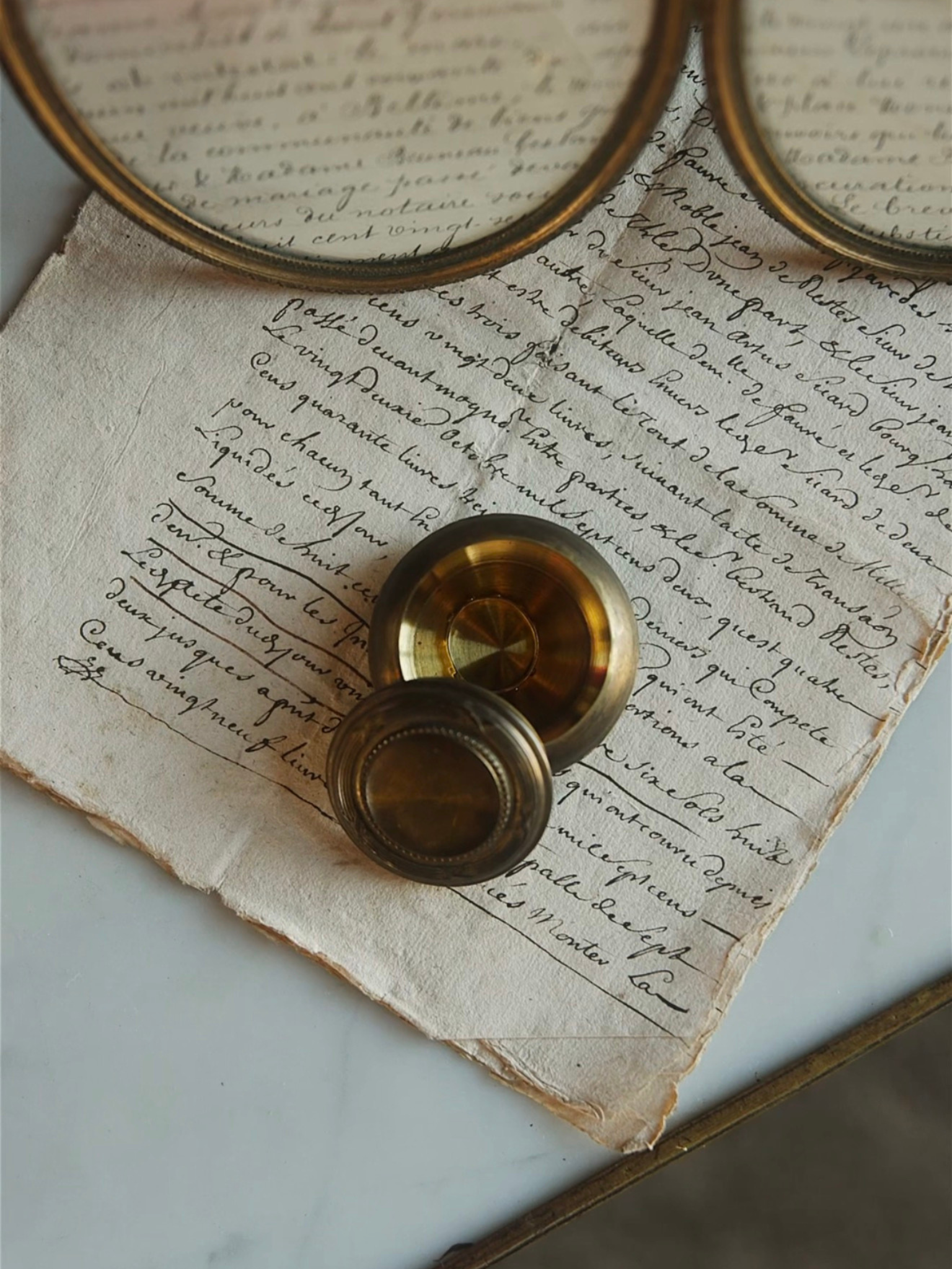 Antique Miniature Brass Snuff Box