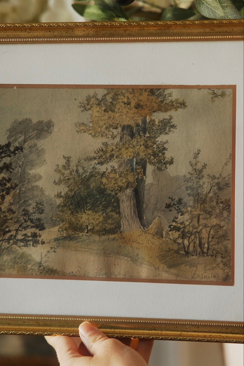 Late 19th Century Continental Woodland Landscape Watercolor | c. 1880–1900
