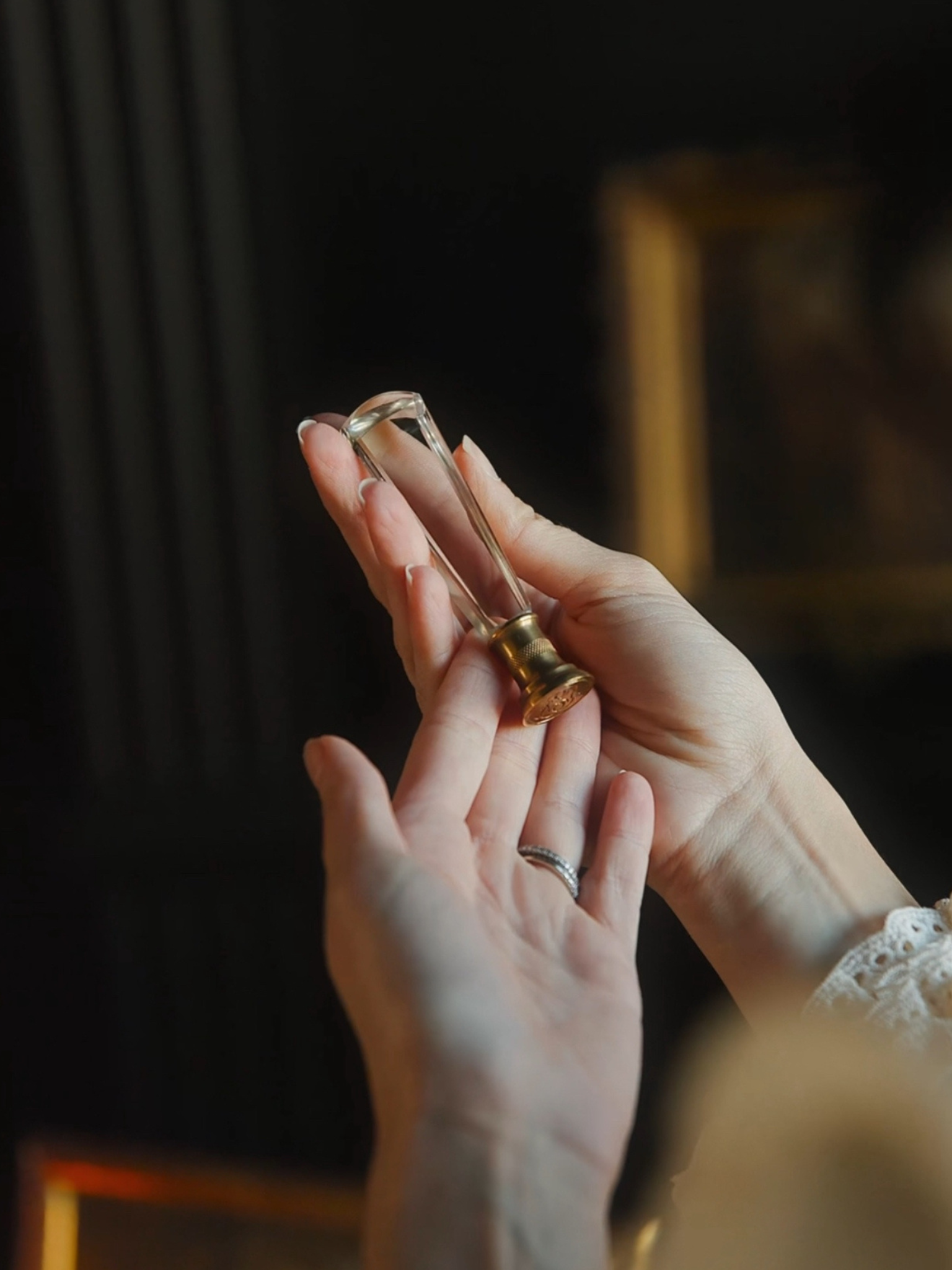 Elegant Glass-Handled Wax Seal Stamp