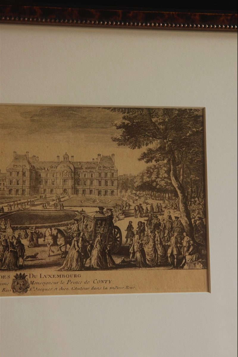 1729 Engraving of the Luxembourg Gardens Promenade
