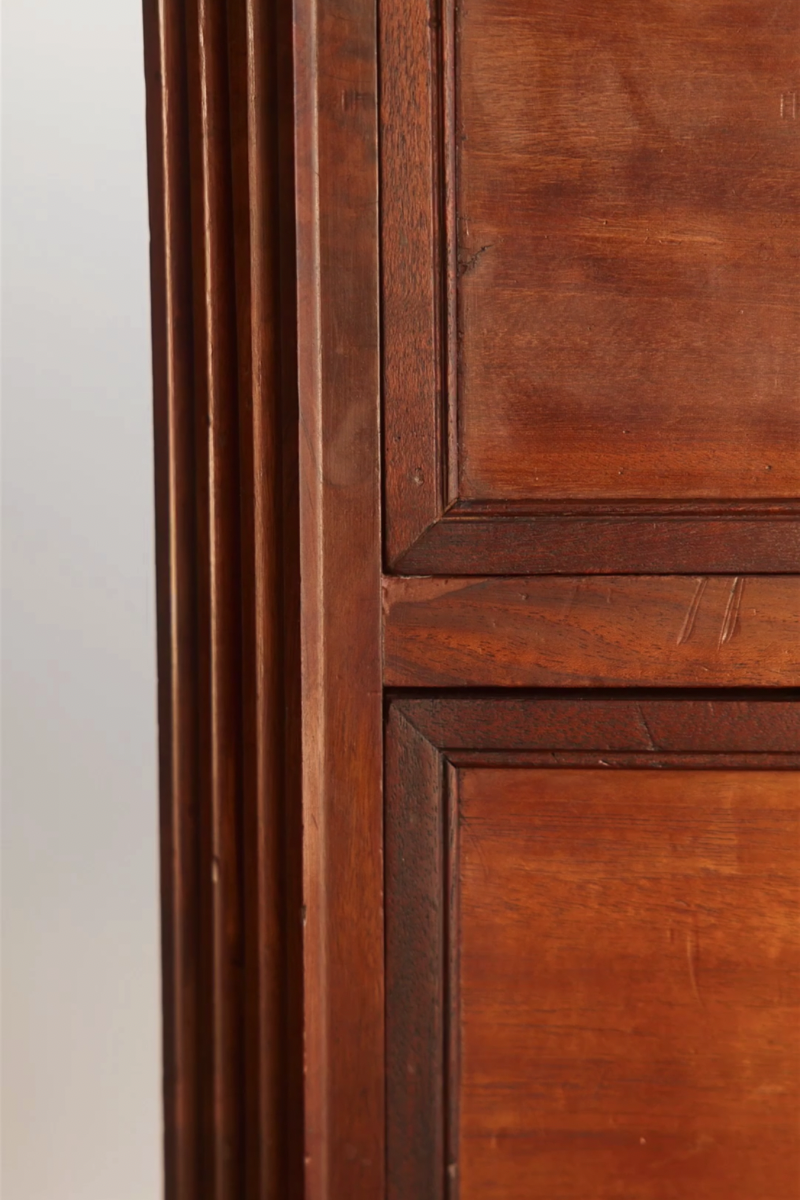 19th Century French Louis XVI–Style Mahogany Commode with Black Marble Top