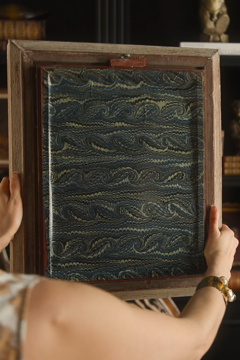 Grand Tour–Era Classical Intaglio Study in Gilt Frame