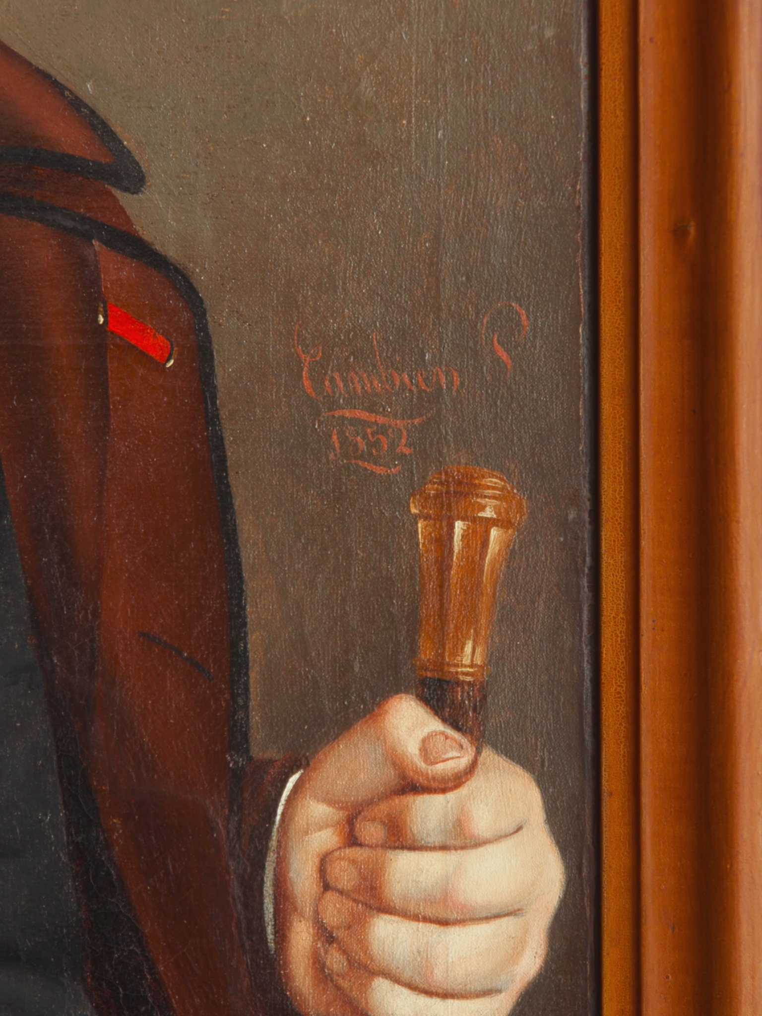 1852 Signed Gentleman & Hunting Dog Portrait