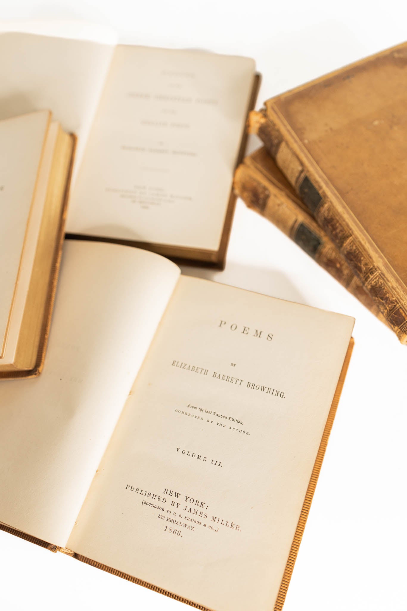 Set of 5 Poems of Elizabeth Browning 1866