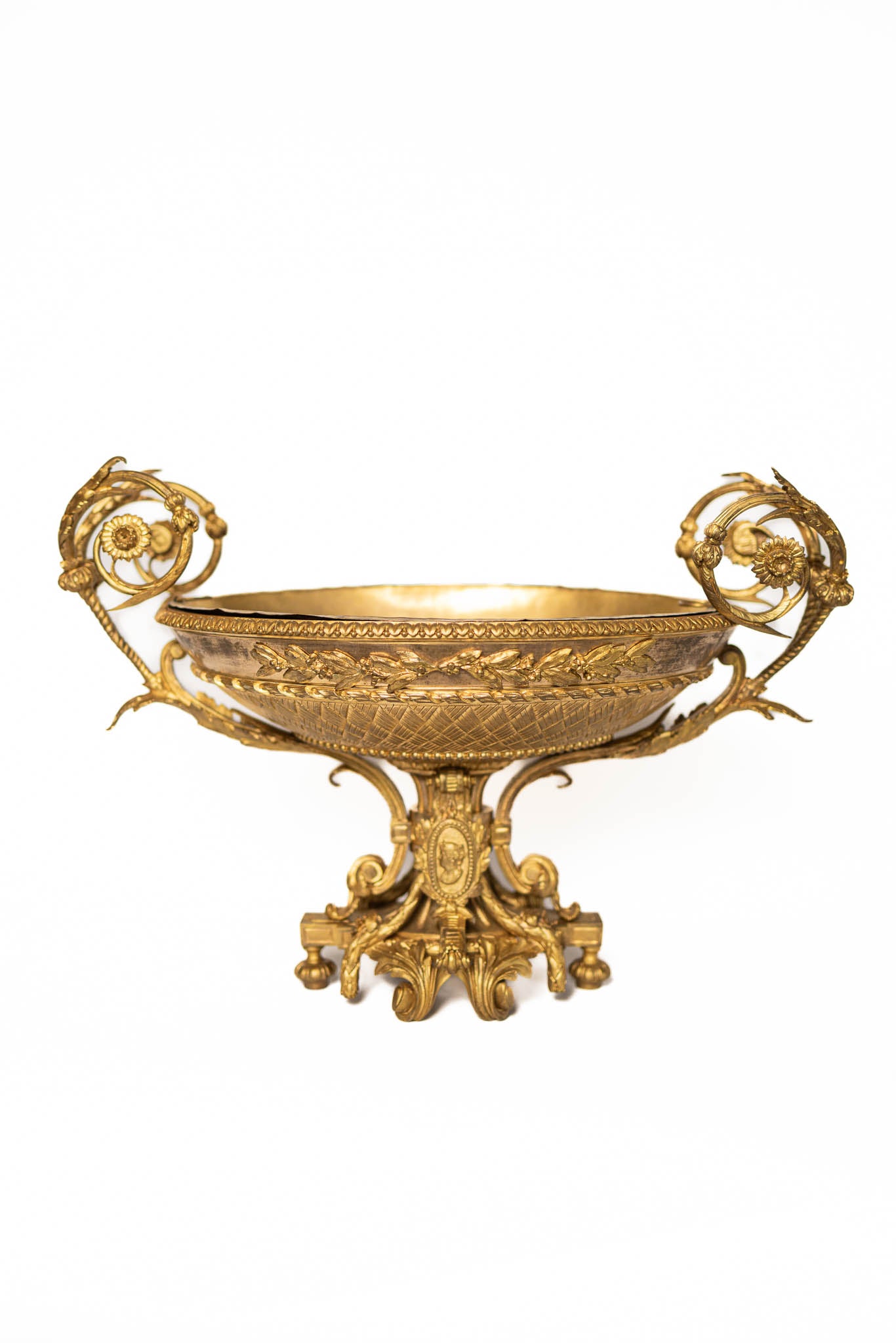 Ornate 19th Century Neoclassical Bronze French Tazza