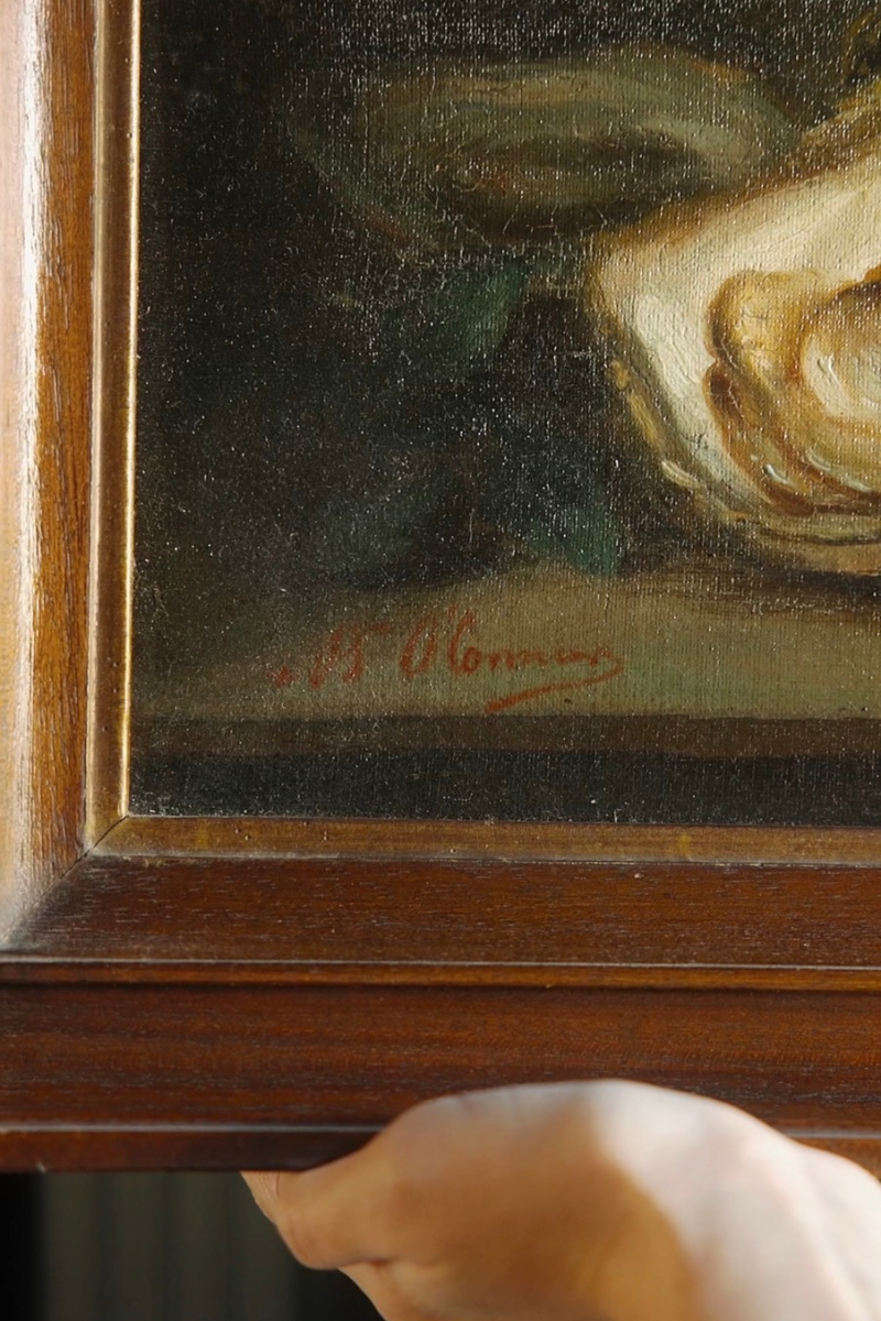 Antique Oyster Still Life Oil Painting, Signed O’Connor