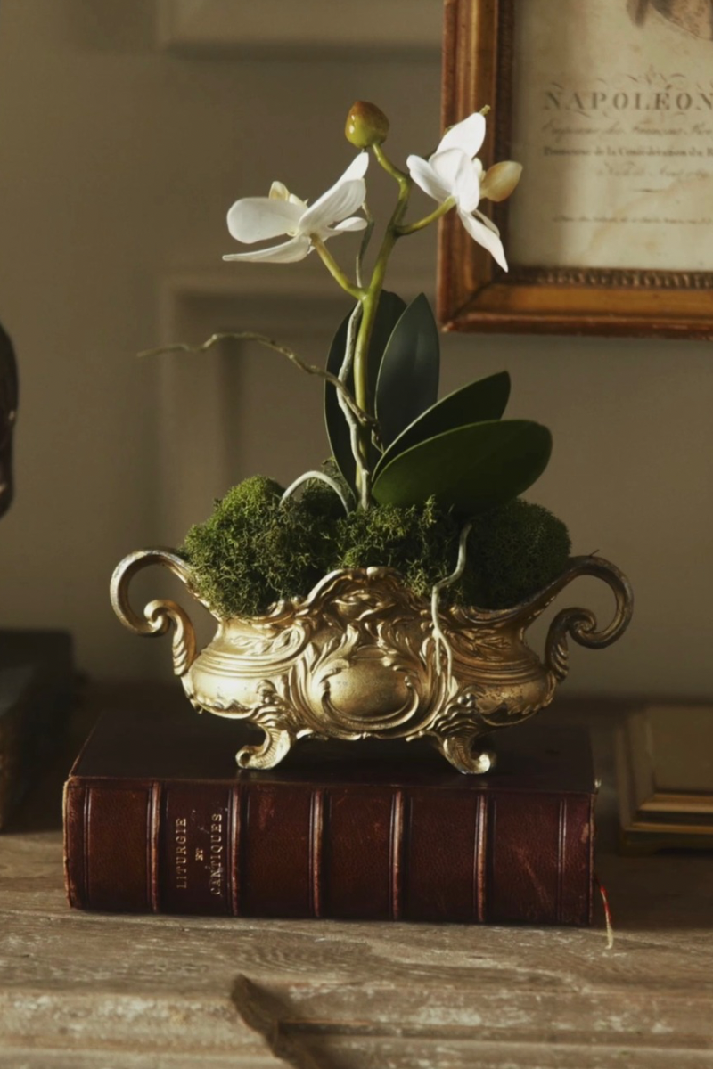 Petite Rococo-Style Gilt Metal Jardinière