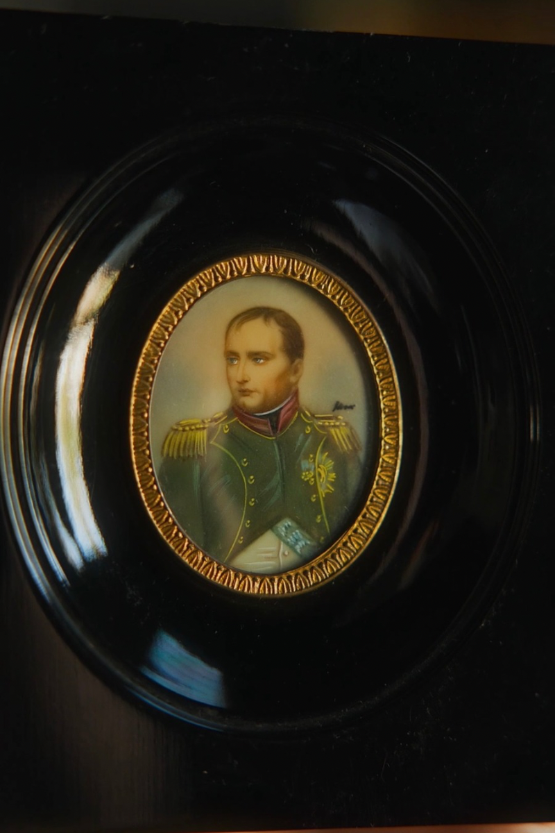 19th-Century Signed Porcelain Portrait of Napoleon Bonaparte