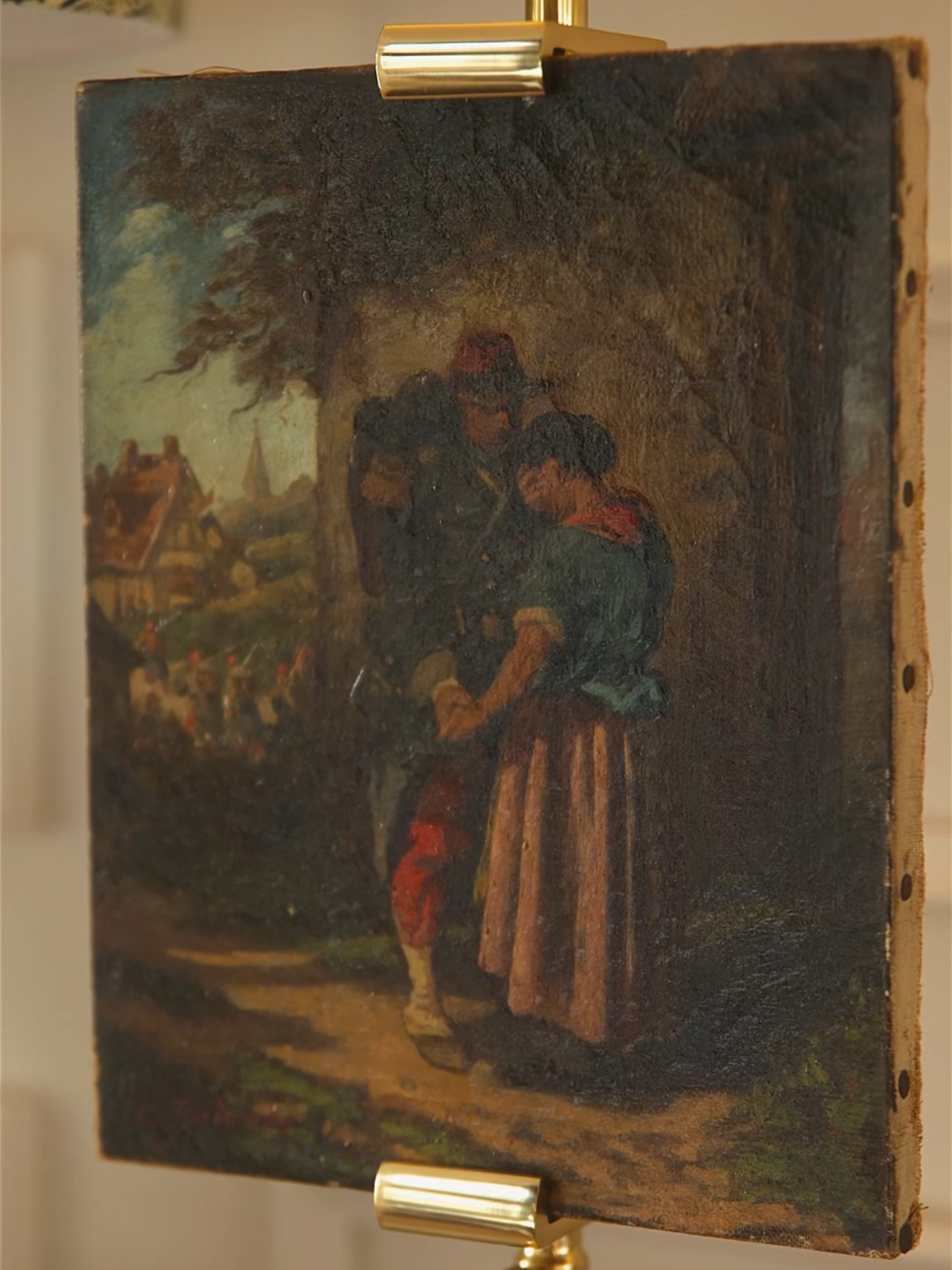 19th Century Soldier Home From War Painting