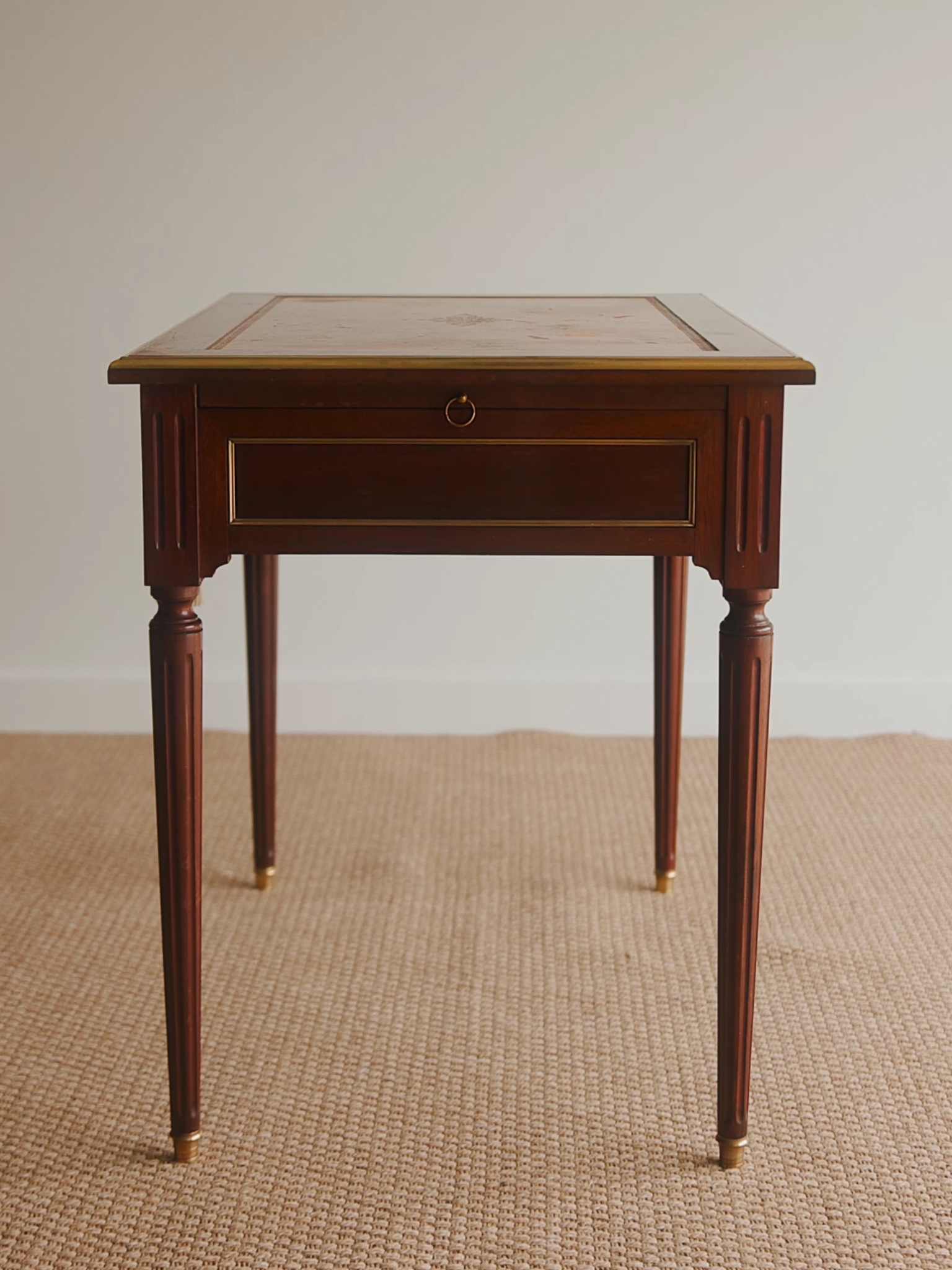 Louis XVI Partners Writing Desk with Dual Pull-Out Writing Slides